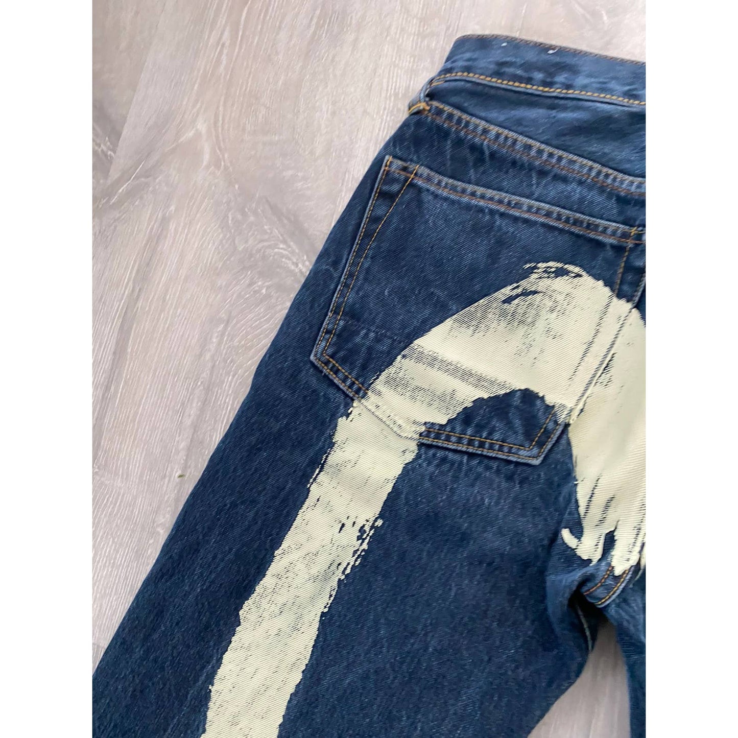 Evisu jeans daicock vintage selvedge navy white big logo