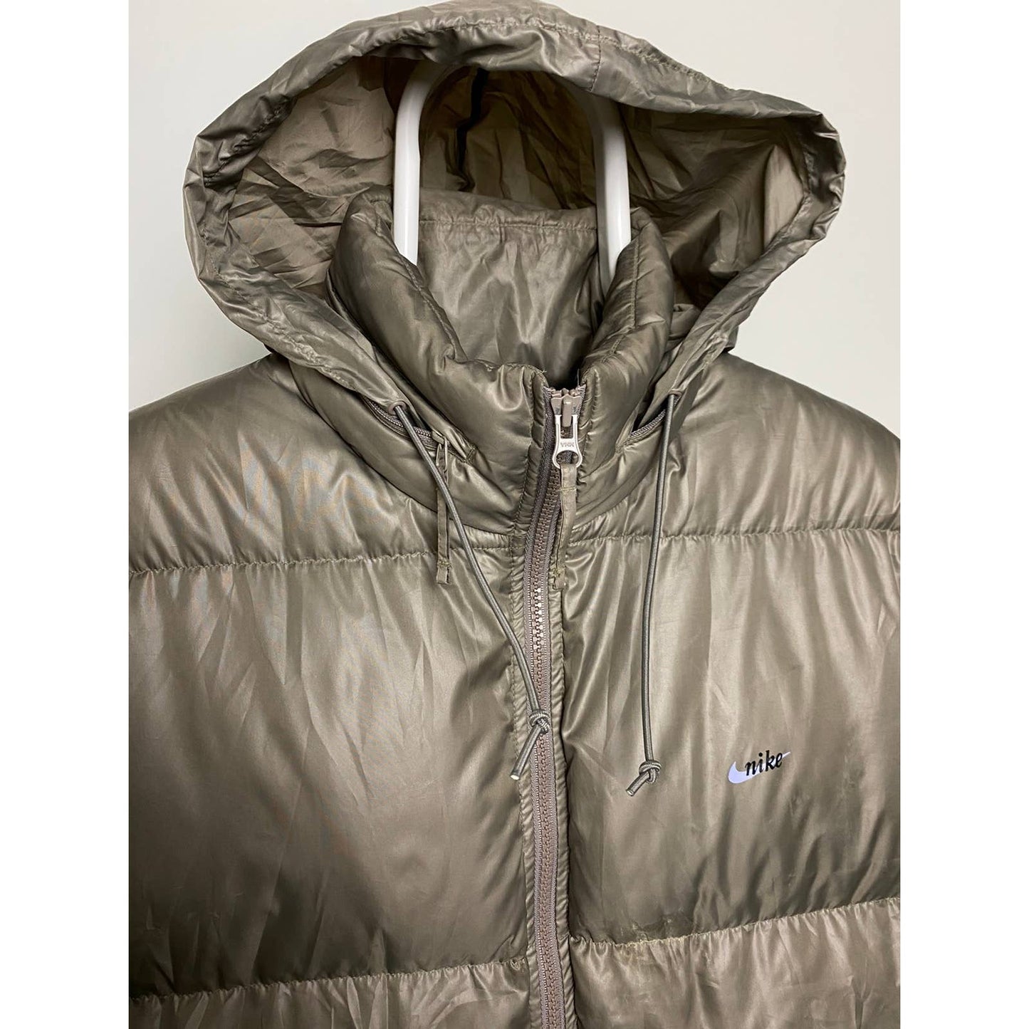 Nike vintage brown Purple puffer jacket small swoosh 2000s