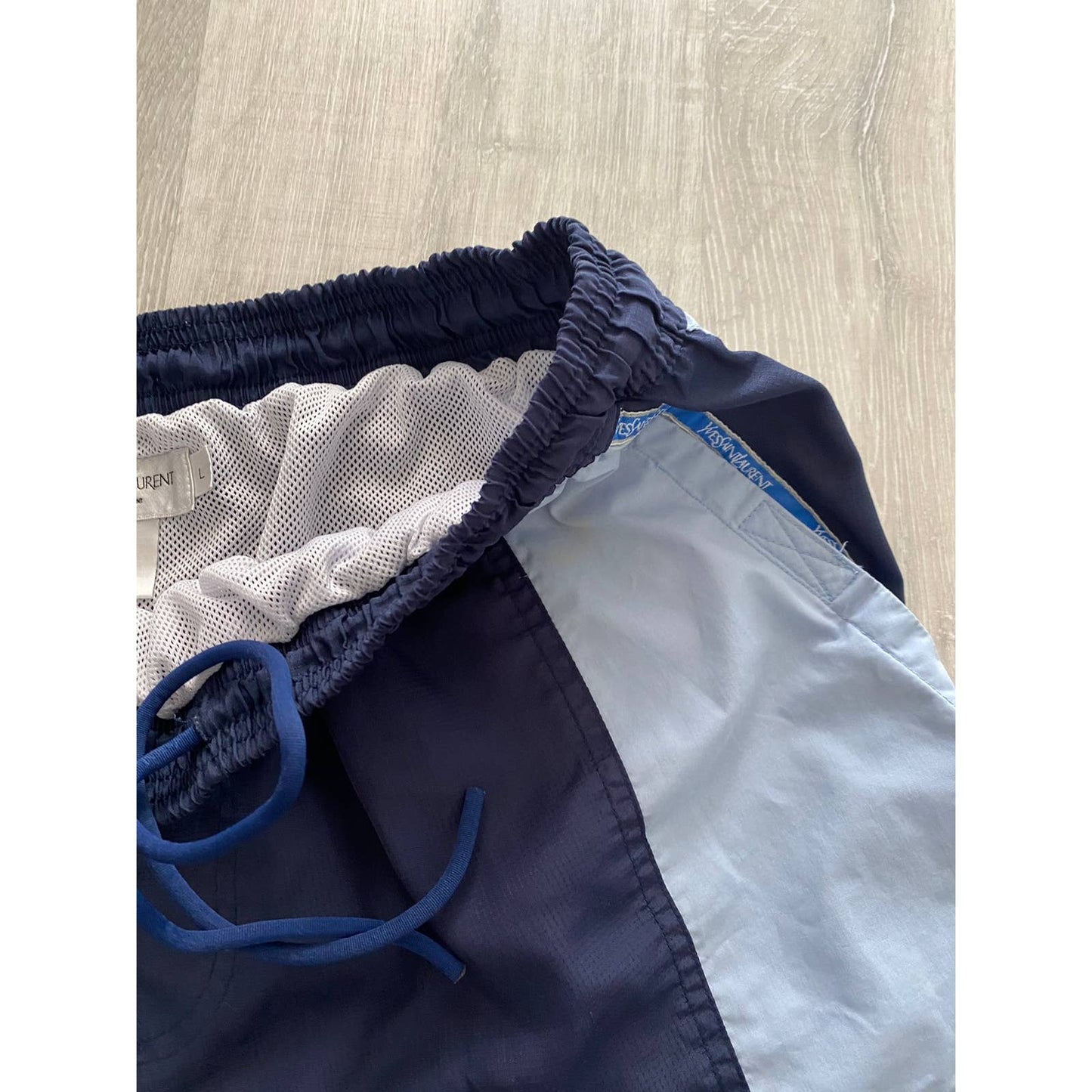 90s Yves Saint Laurent vintage navy shorts YSL