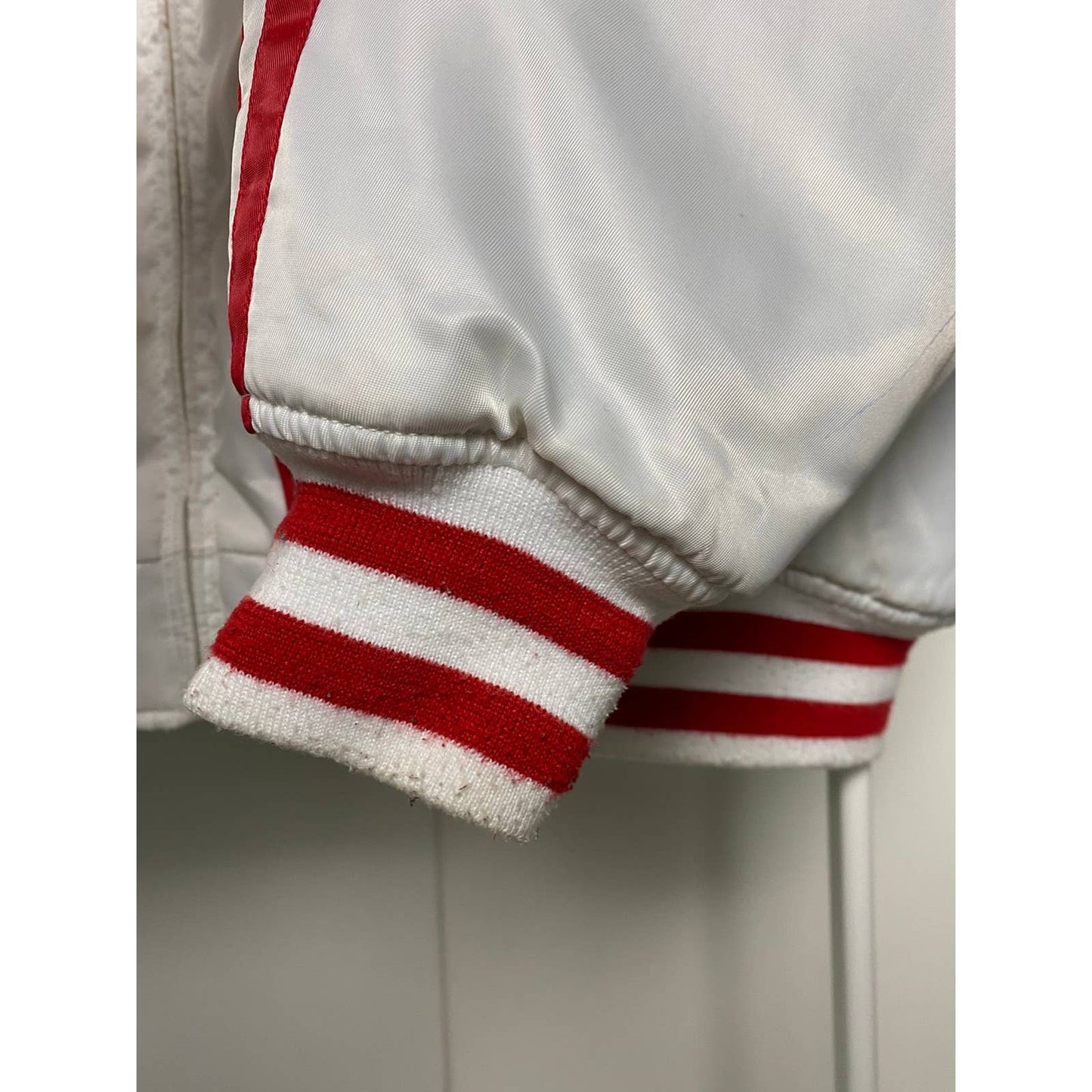 Raw Blue vintage white bomber jacket basket 1on1 half court