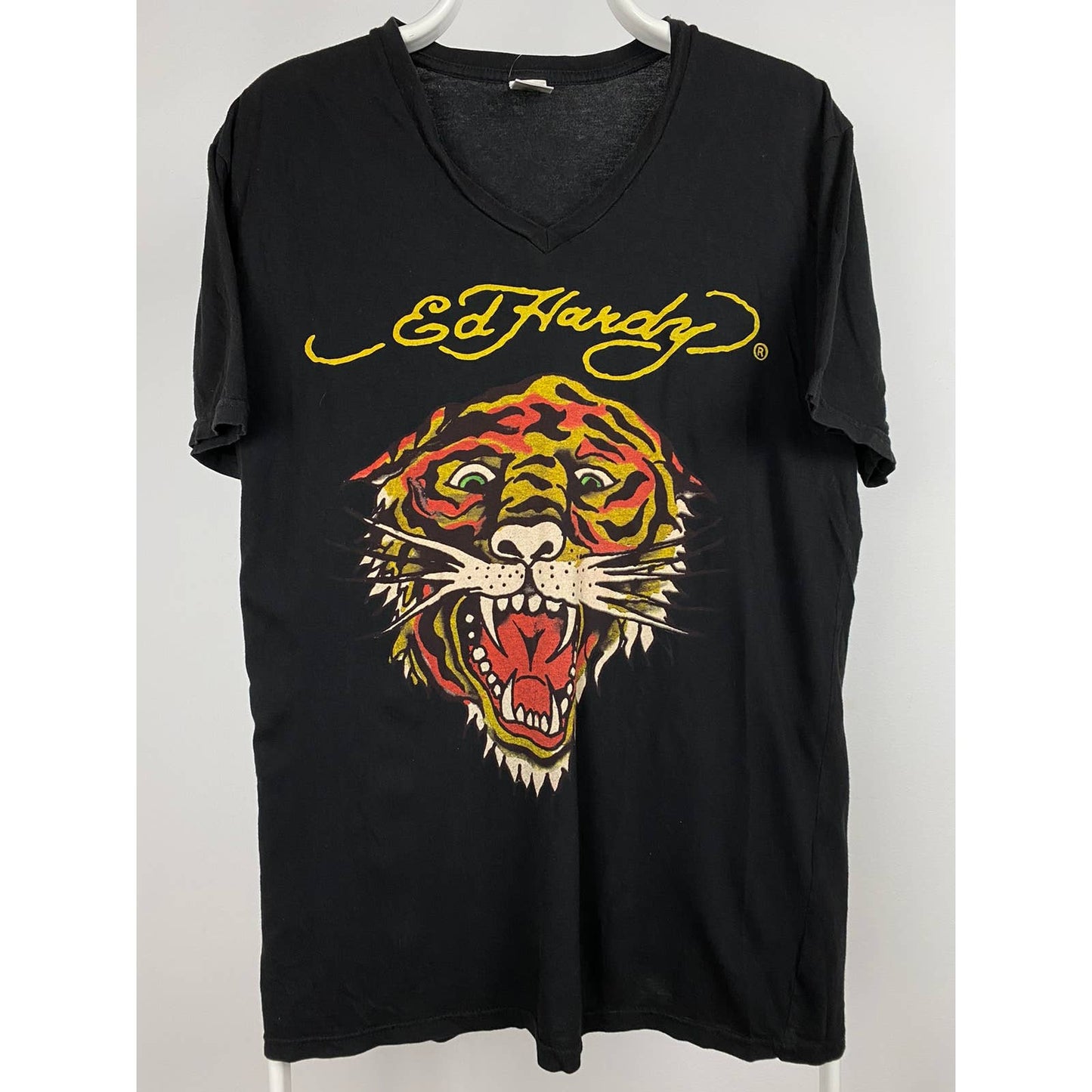 Ed Hardy Christian Audigier vintage black T-shirt tiger logo