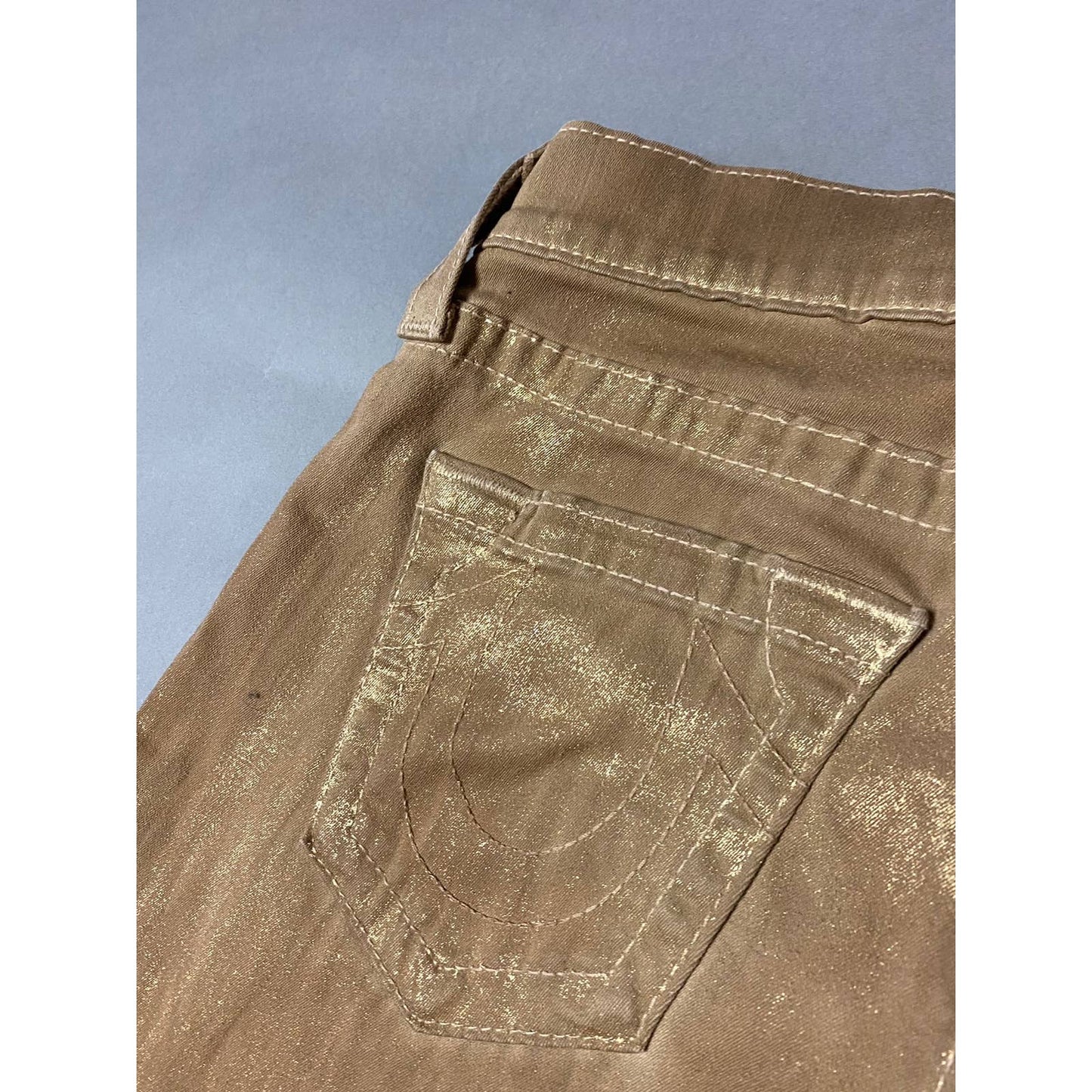 True Religion vintage gold jeans Y2K denim pants