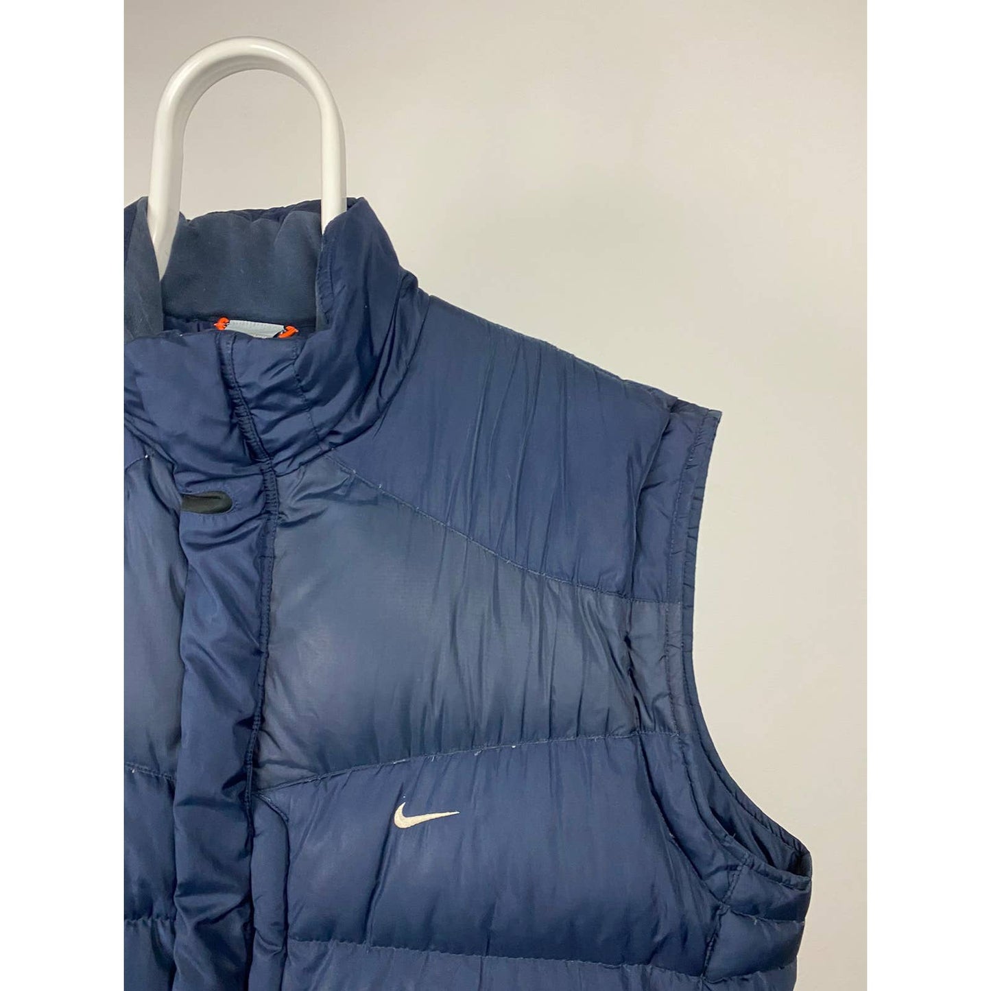 Nike vintage navy puffer vest small swoosh 2000s