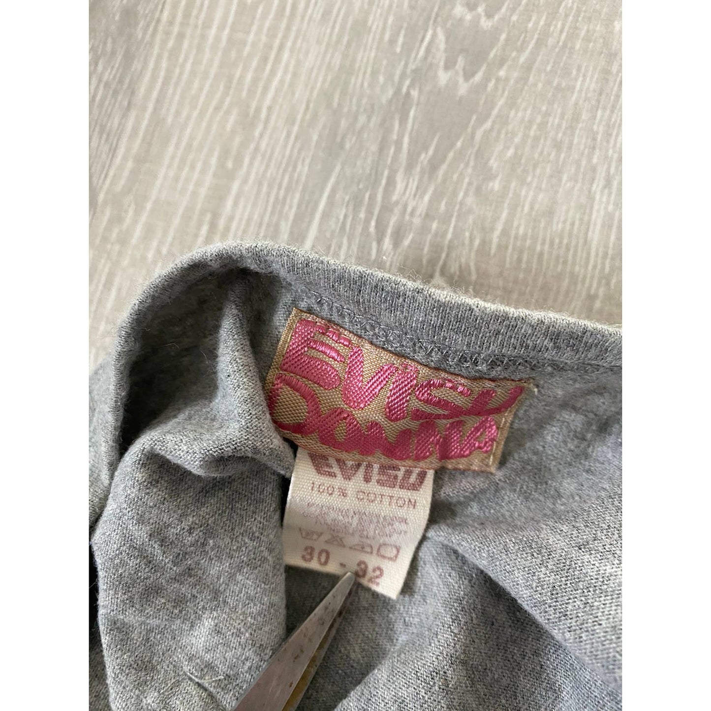 Evisu Donna multipocket T-shirt grey rare vintage