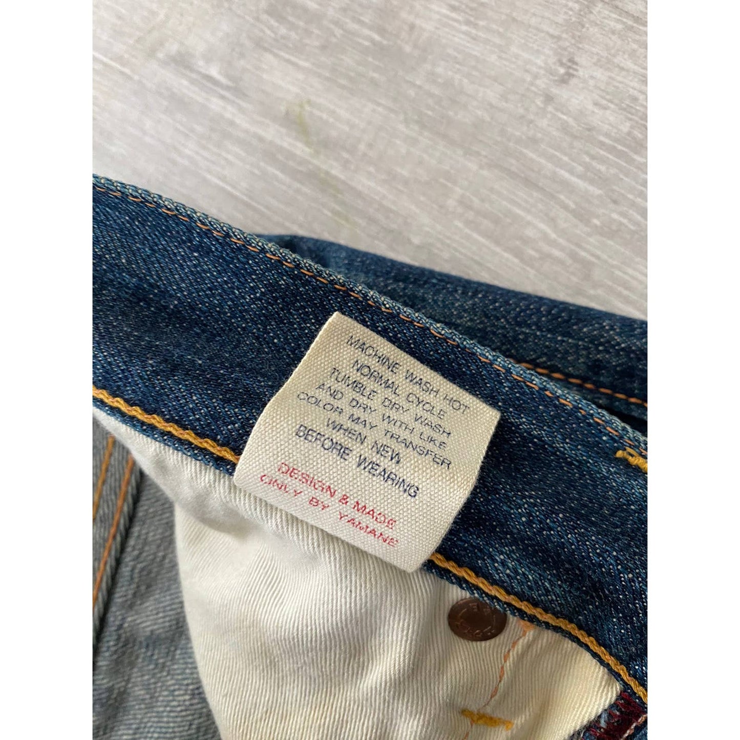 Evisu jeans vintage navy white seagulls Yamane Japan