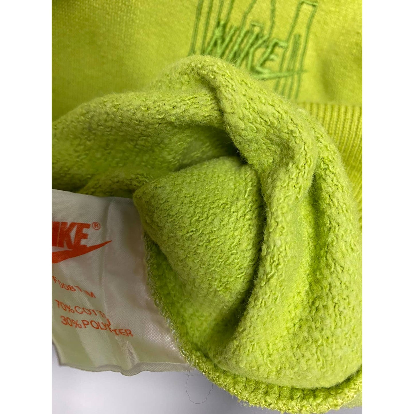 Nike vintage sweatshirt Beaverton Oregon USA lime grey tag