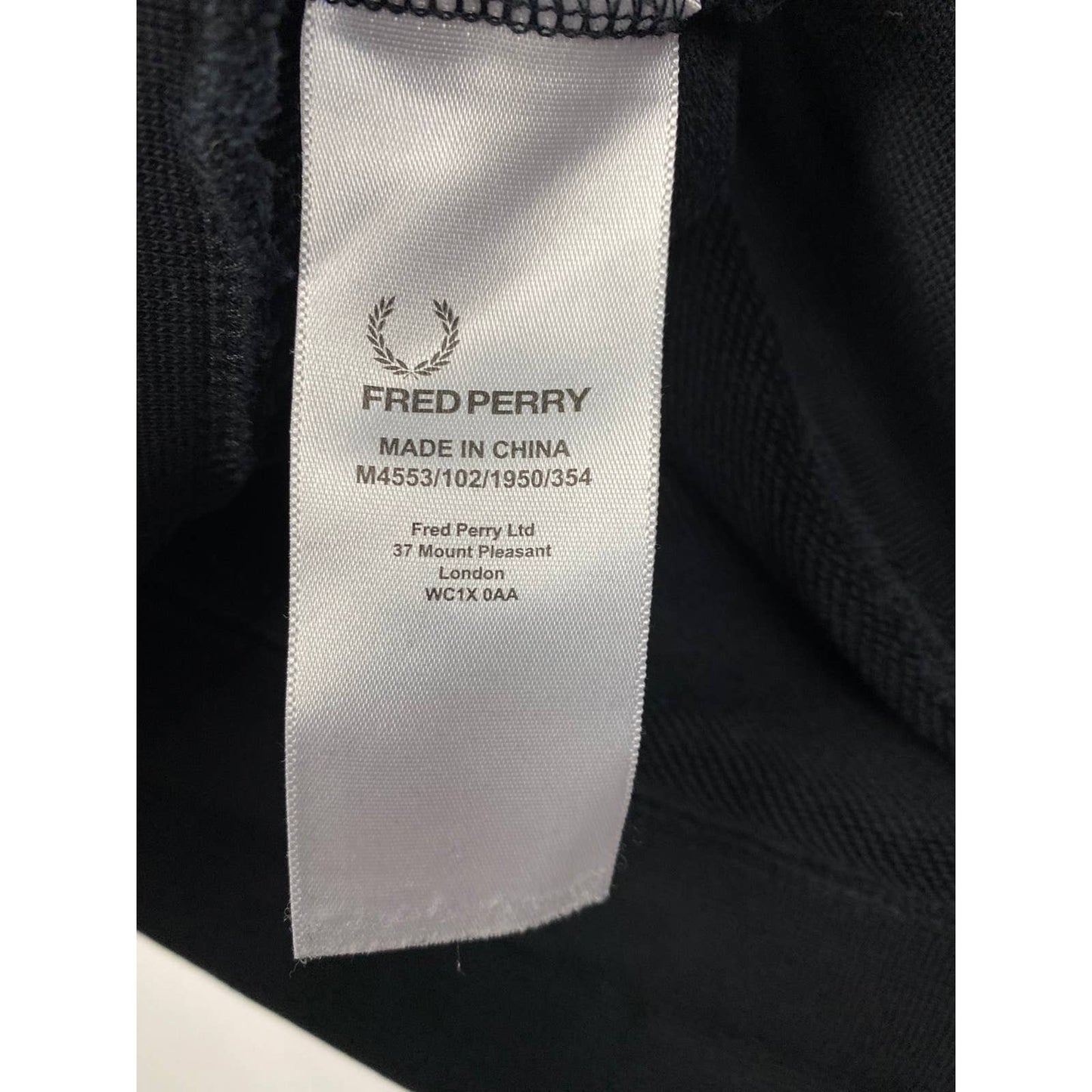 Fred Perry vintage black sweatshirt big logo spell out Y2K