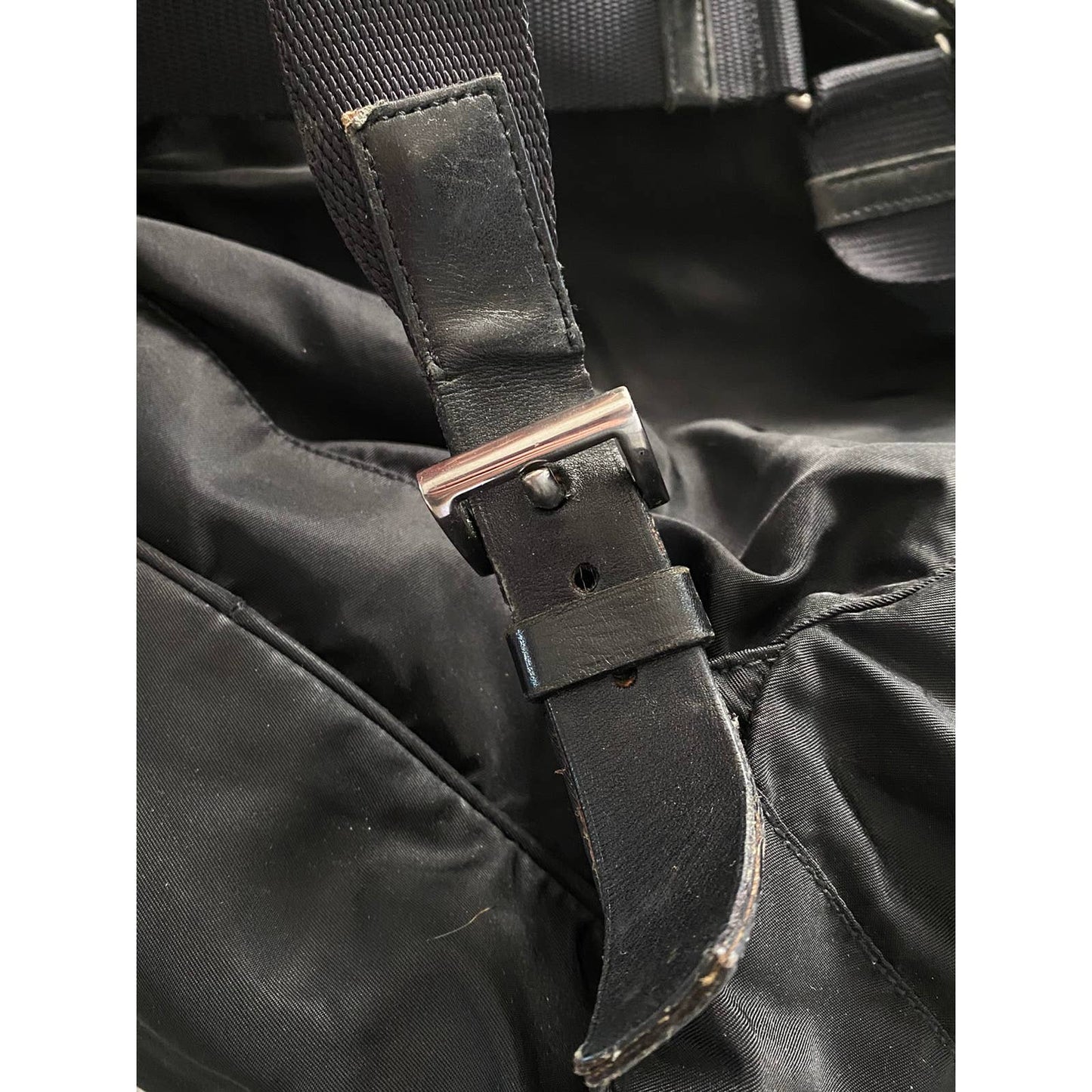 Vintage Prada Black Nylon Vela Backpack