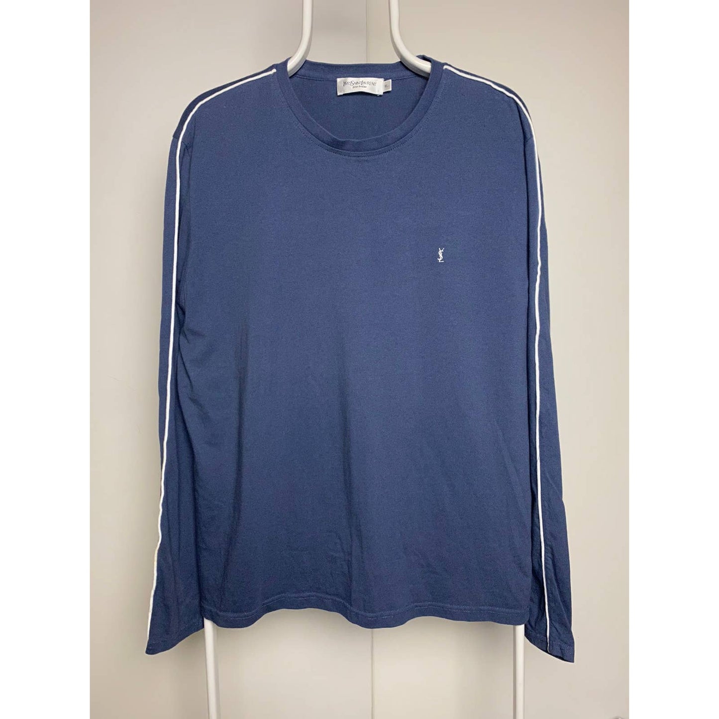 90s Yves Saint Laurent vintage navy long sleeve T-shirt YSL
