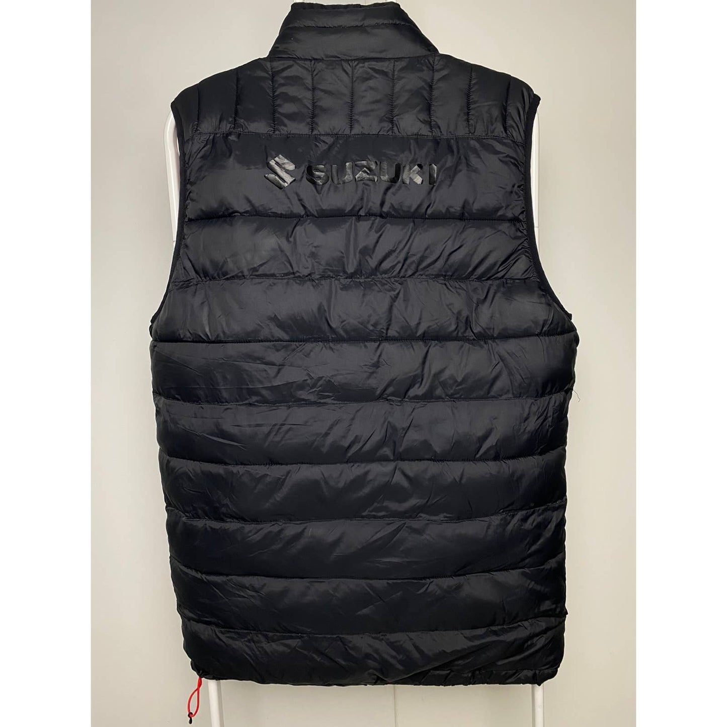 Suzuki vintage black puffer vest big logo Racing