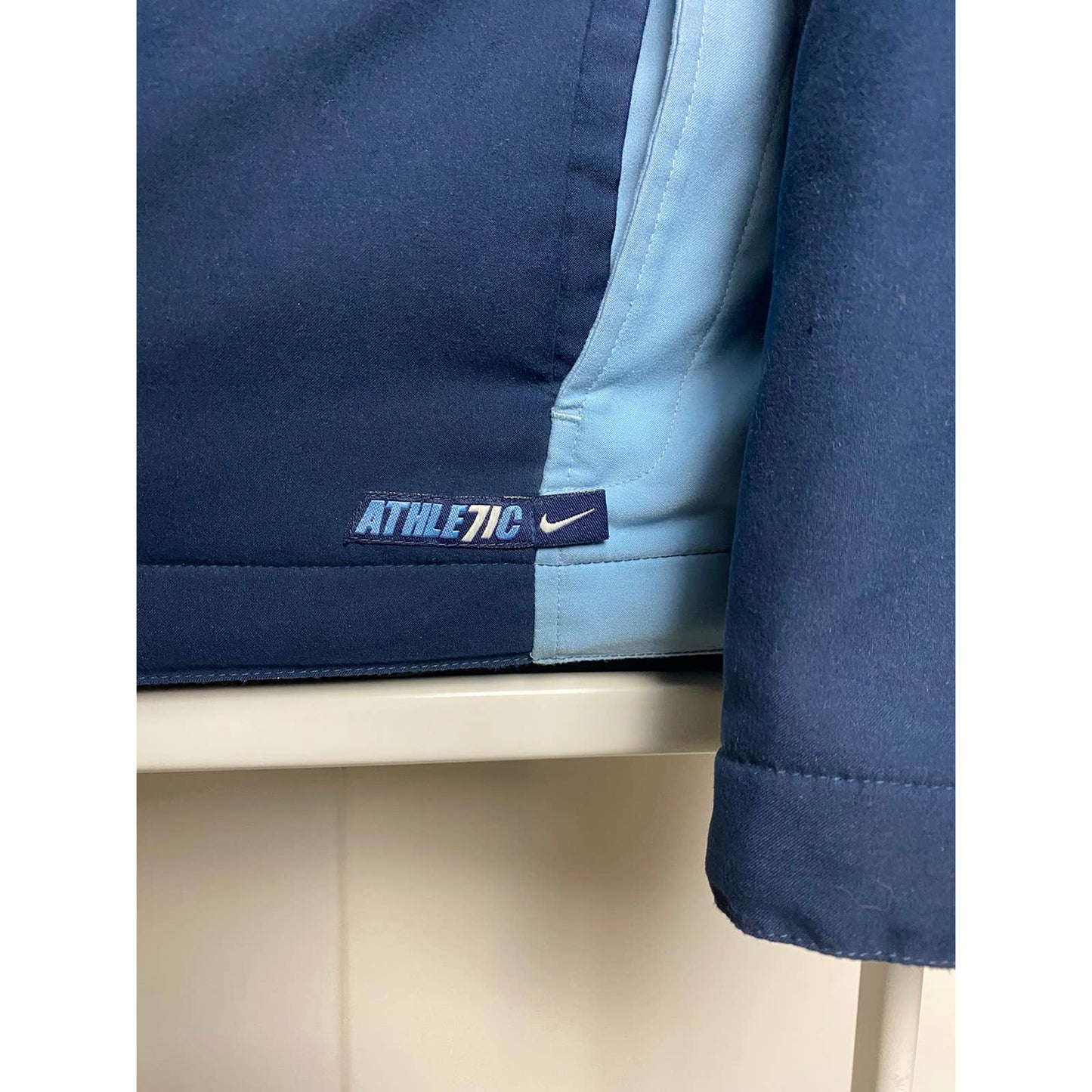 Nike vintage navy anorak jacket central swoosh fleece 2000s