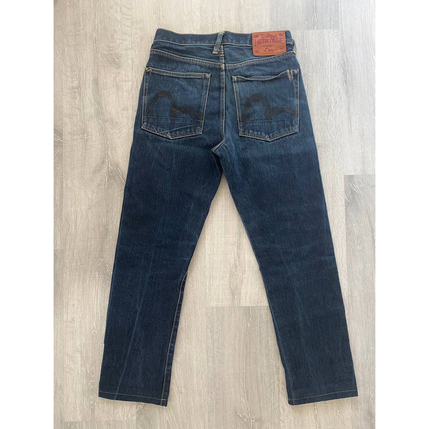Evisu Japan vintage selvedge navy jeans black seagulls