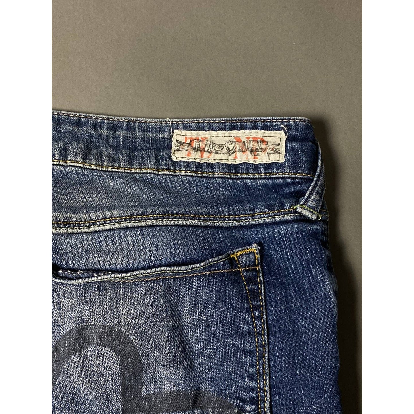 Evisu x Puma vintage navy jeans raw denim black seagull
