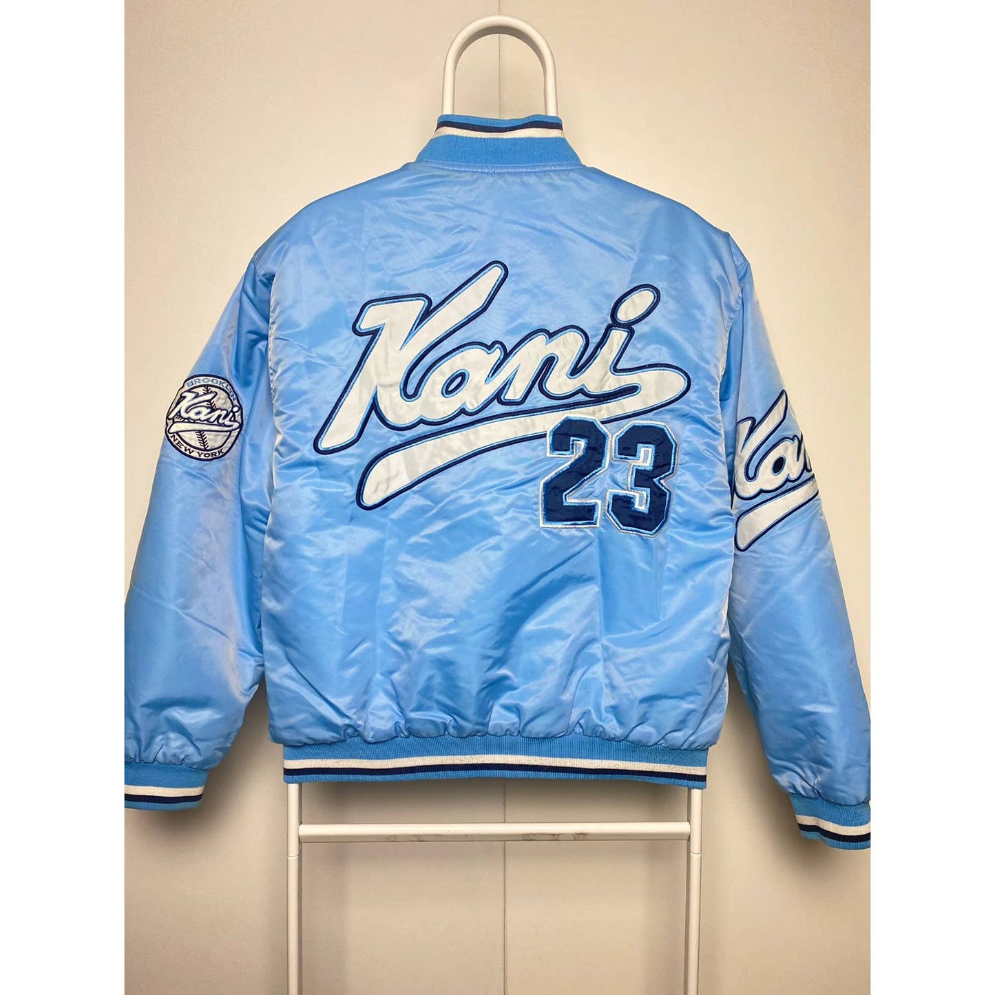 Karl Kani 23 Brooklyn vintage navy baby blue jacket big logo