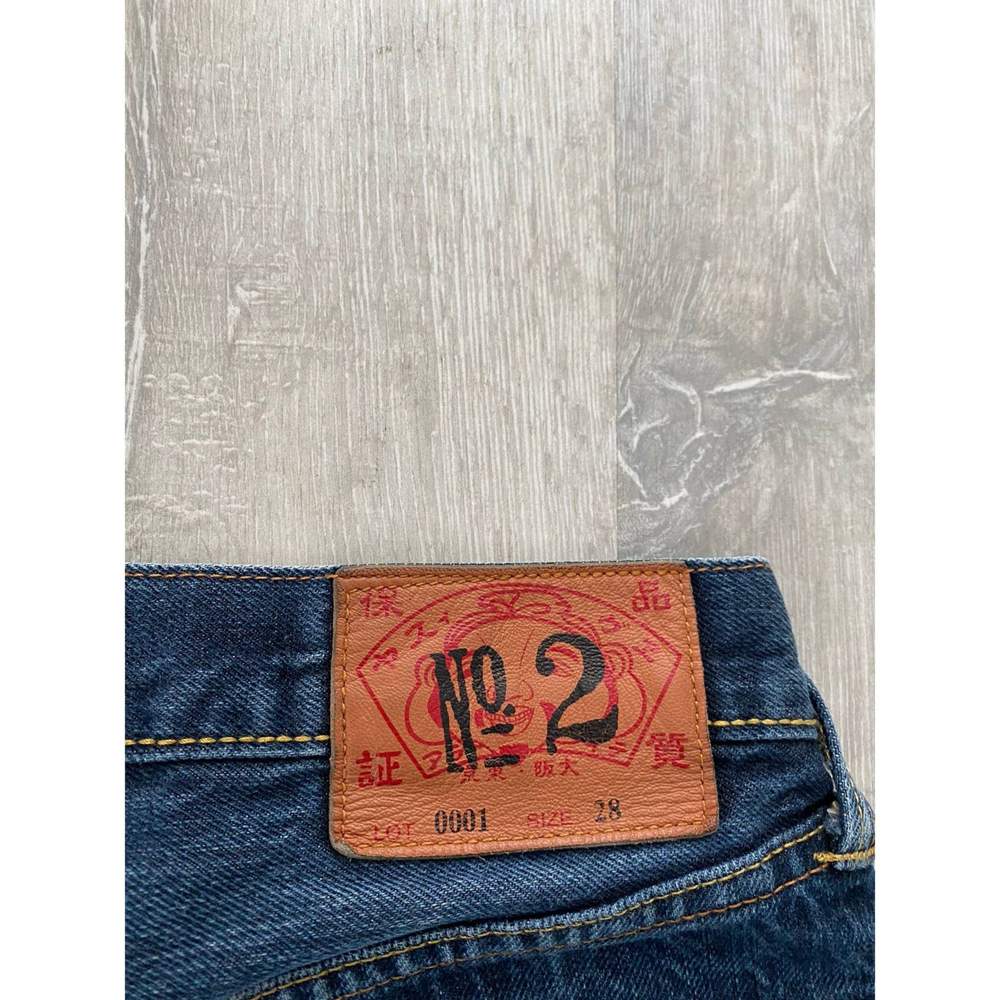 Evisu jeans daicock vintage selvedge navy white big logo
