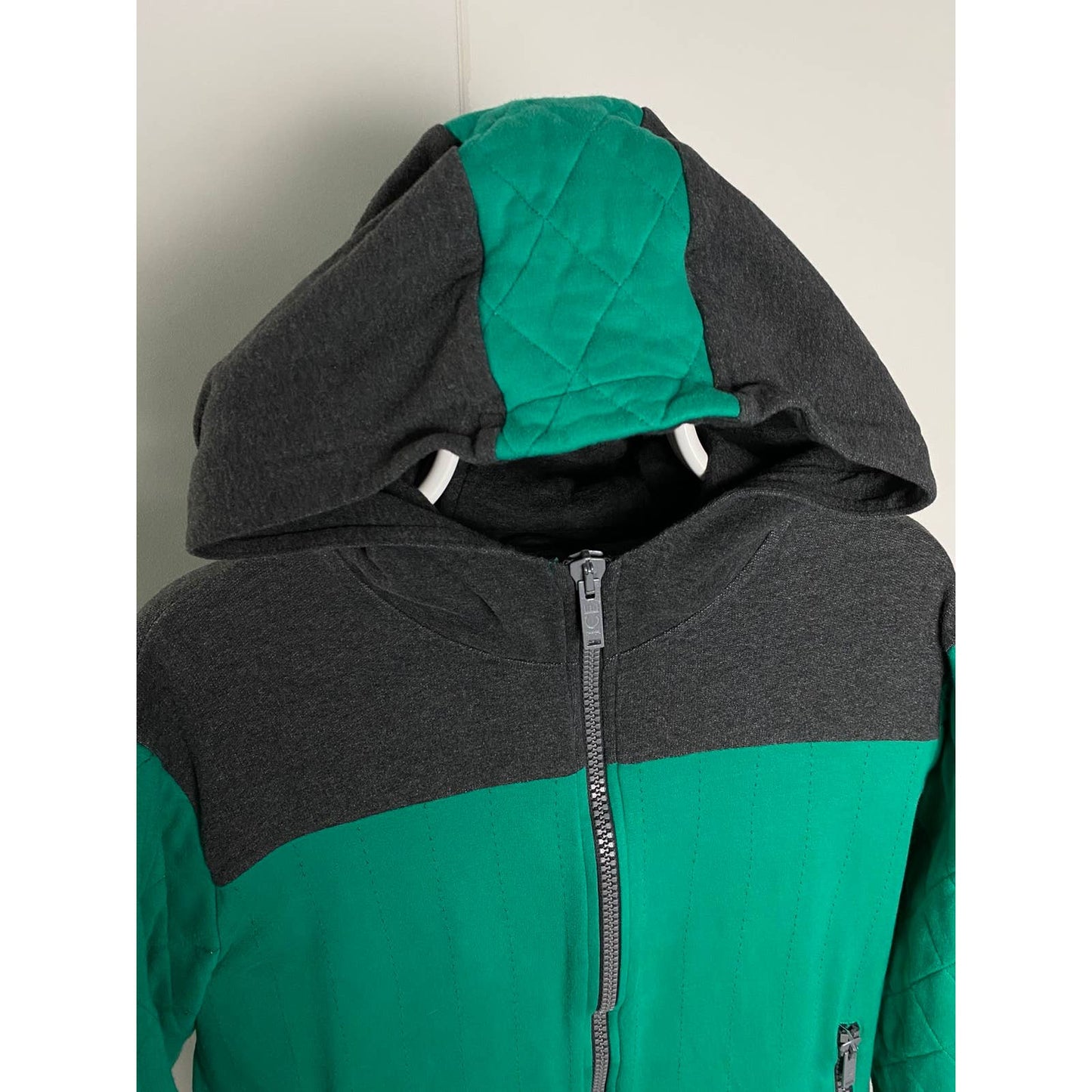 Iceberg vintage green zip hoodie small logo