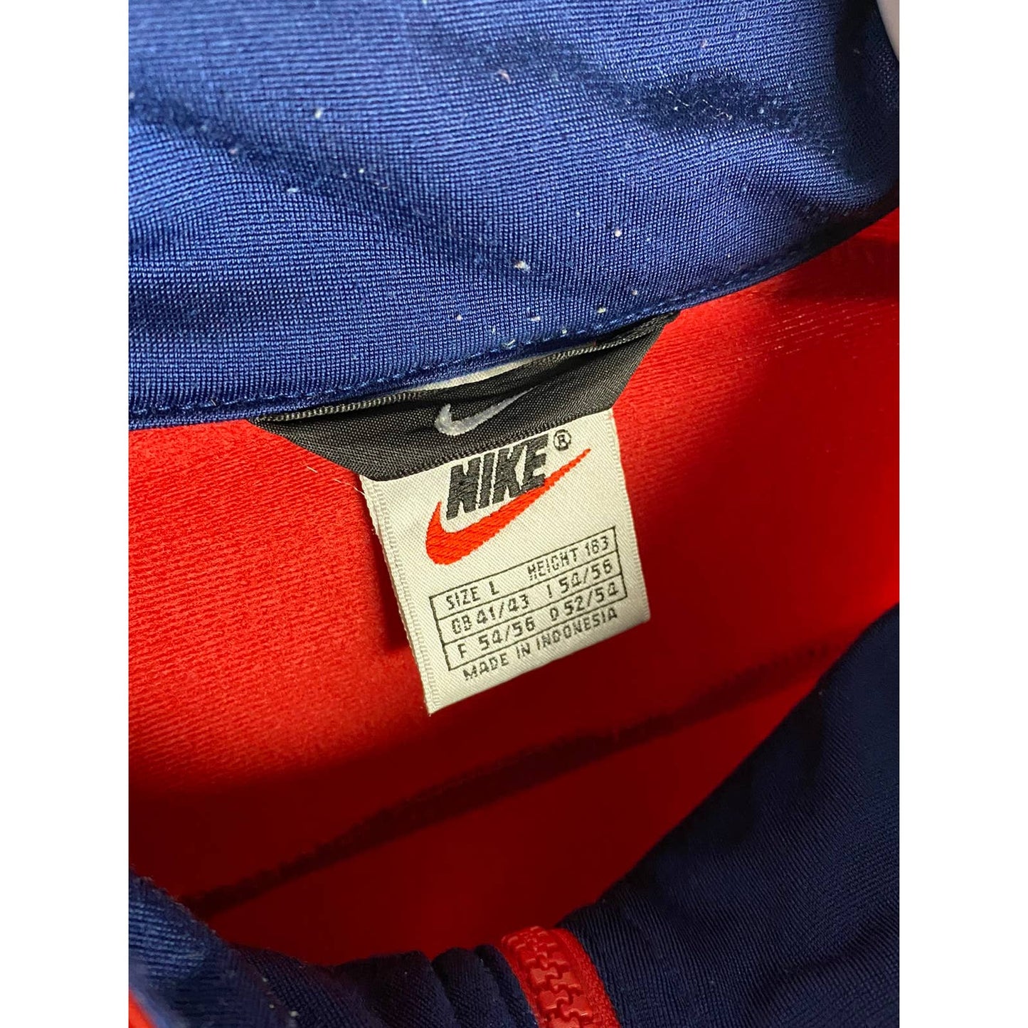90s Nike vintage red track jacket zip sweatshirt big swoosh
