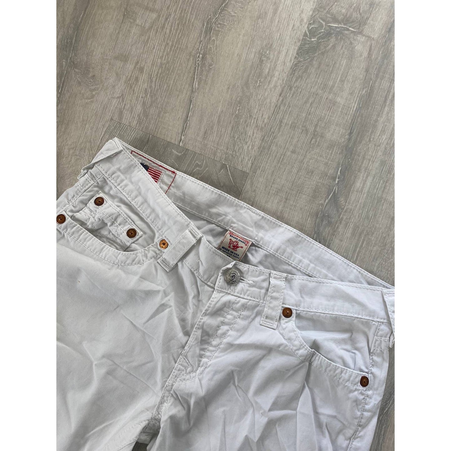 True Religion vintage white jeans denim pants Y2K