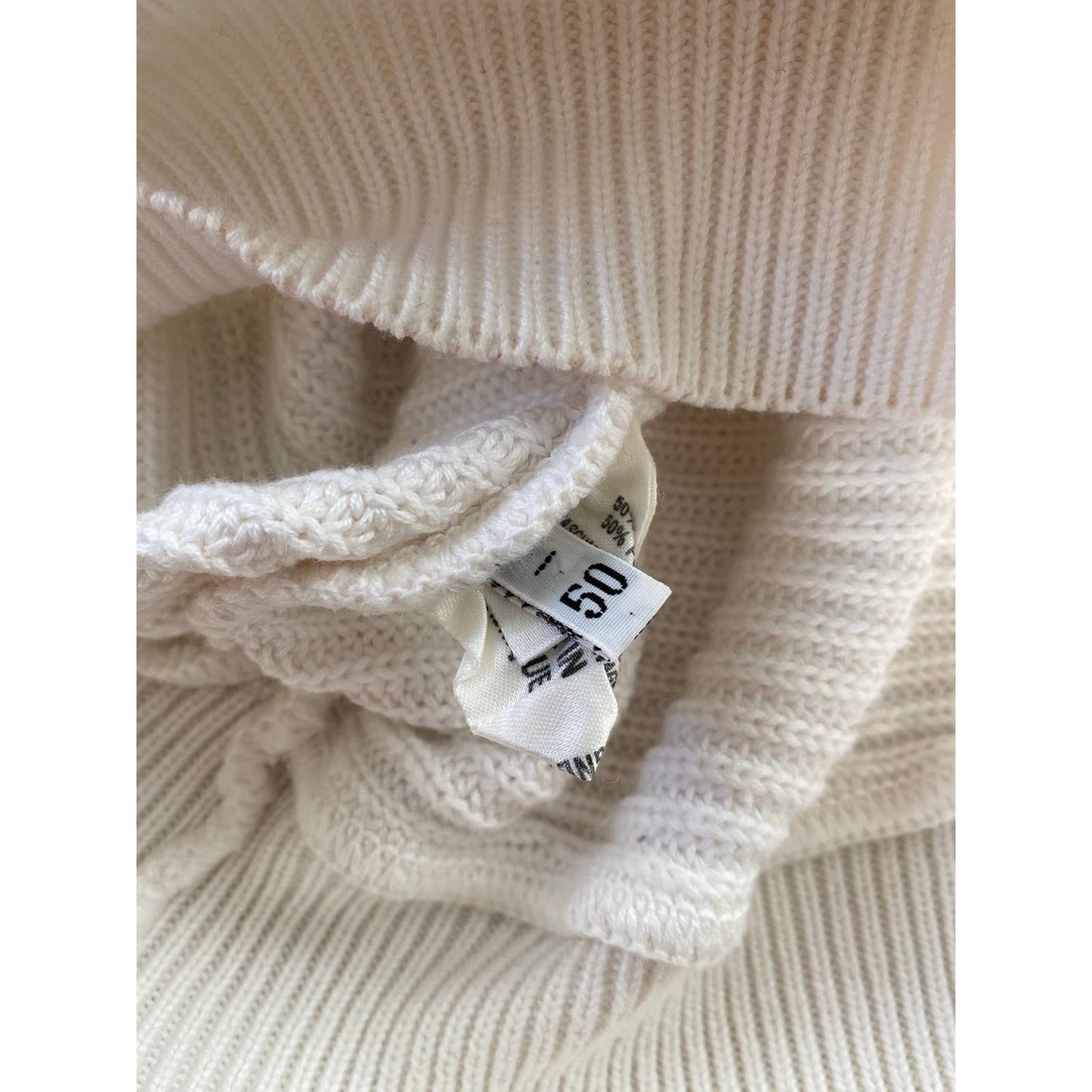 Carlo Colucci vintage white sweater Coogi style vneck