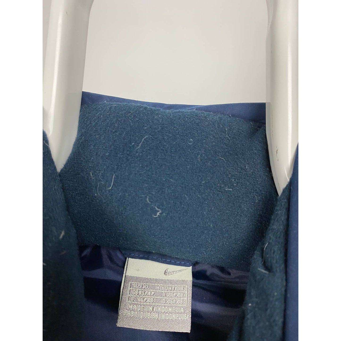 Nike vintage small logo puffer jacket white/navy 2000