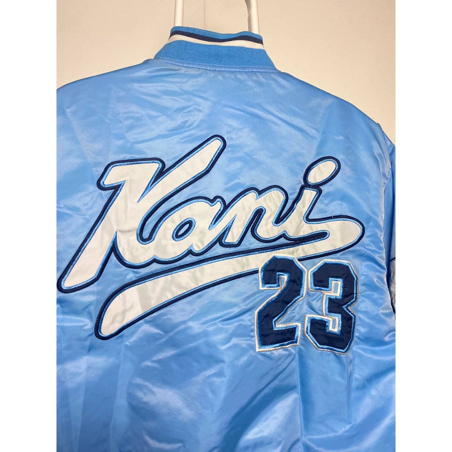 Karl Kani 23 Brooklyn vintage navy baby blue jacket big logo