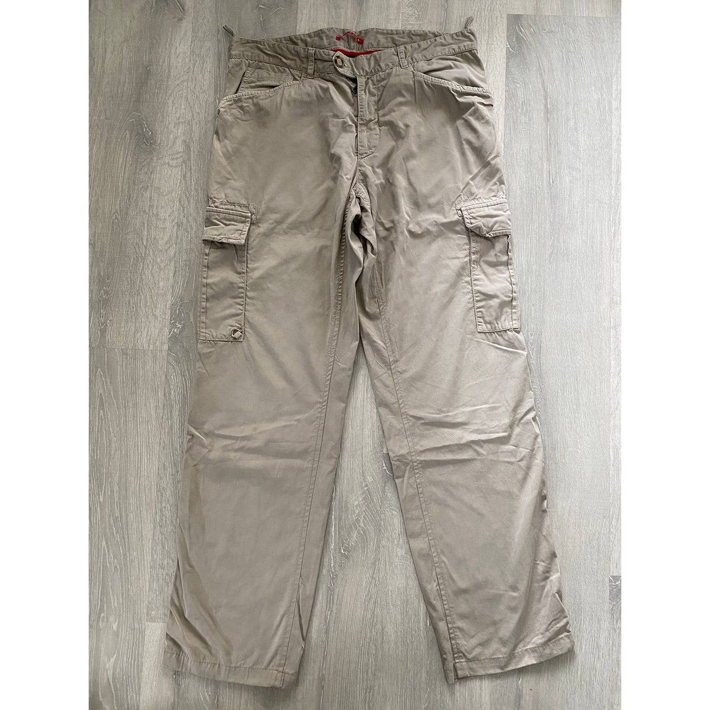 Prada vintage beige cargo technical casual pants