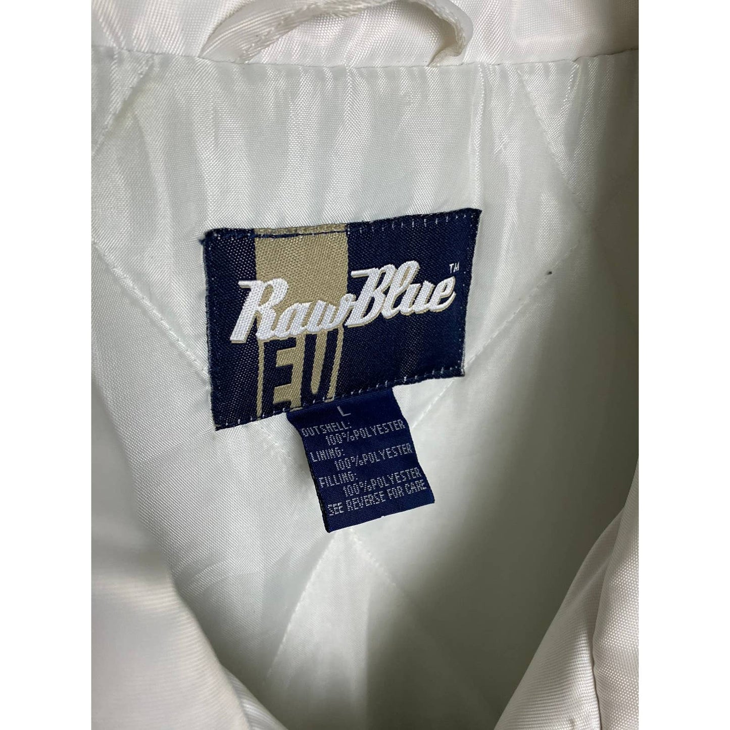 Raw Blue vintage white bomber jacket basket 1on1 half court
