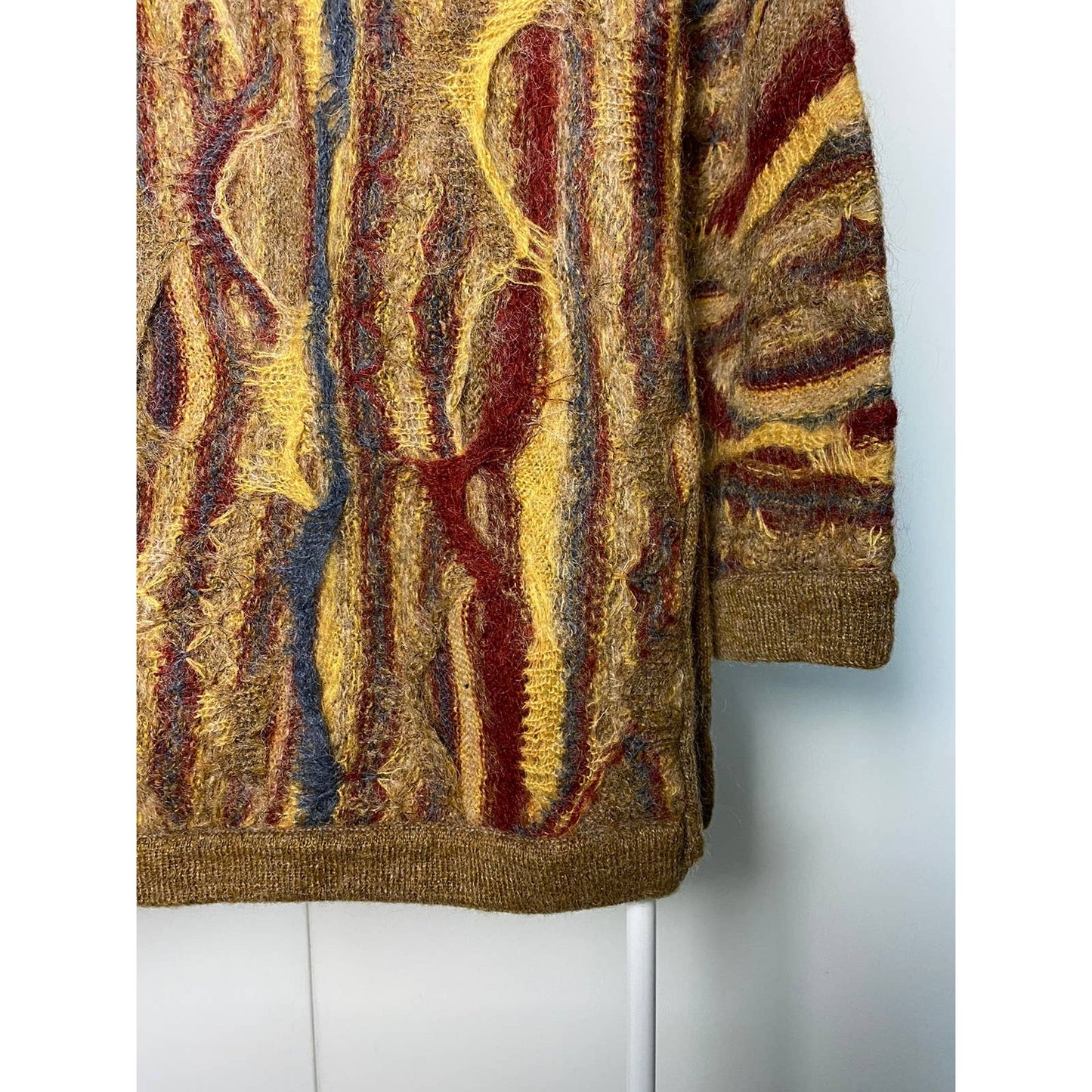 Coogi mohair sweater vintage brown yellow multicolor Australia