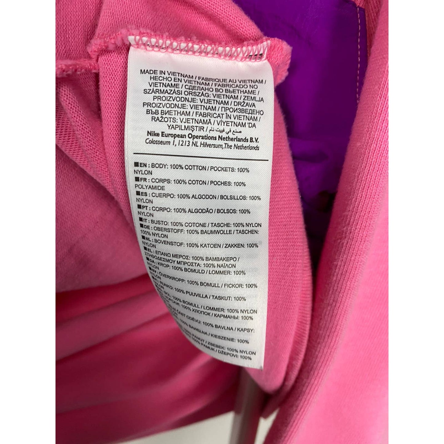 Nike ACG pink cargo sweatshirt nylon pocket