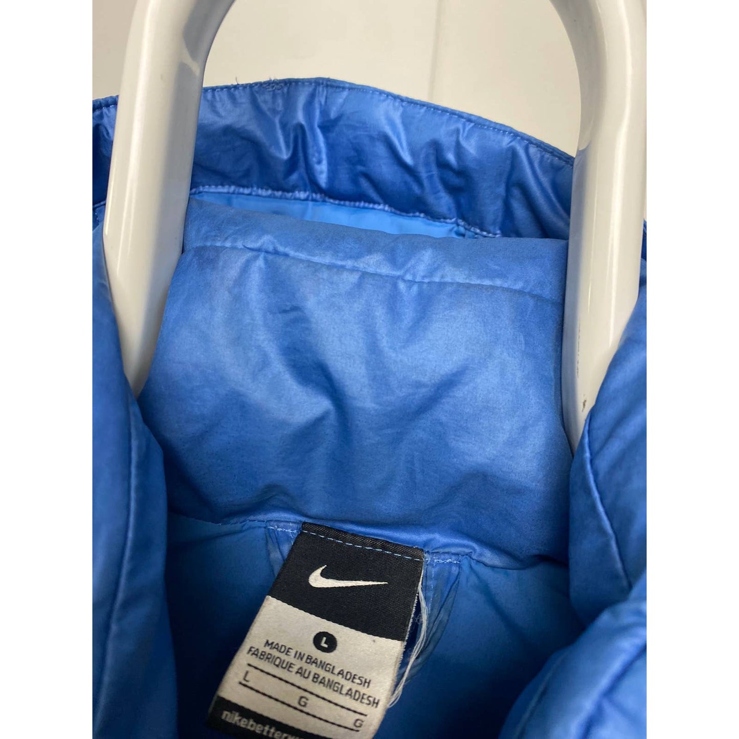 Nike vintage blue puffer jacket small swoosh