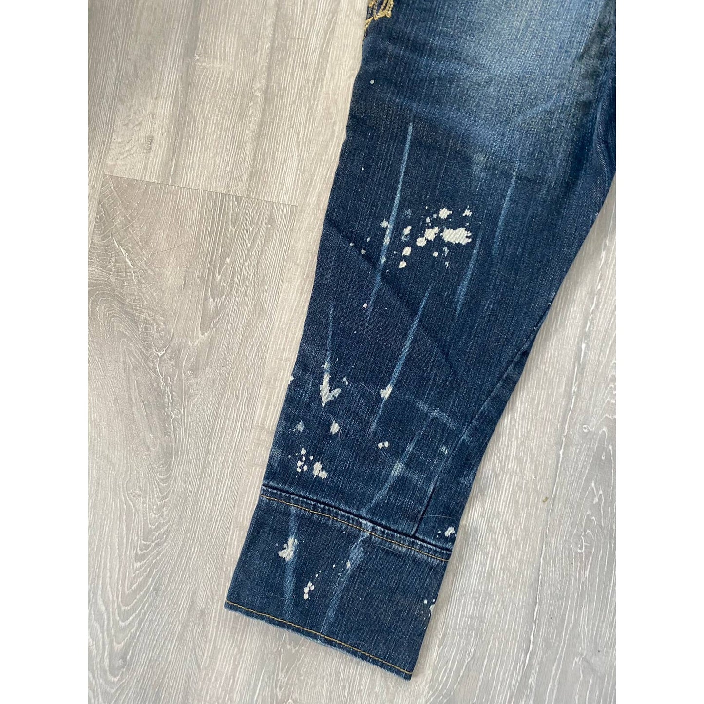 Evisu Japan vintage blue jeans Purple seagull capri