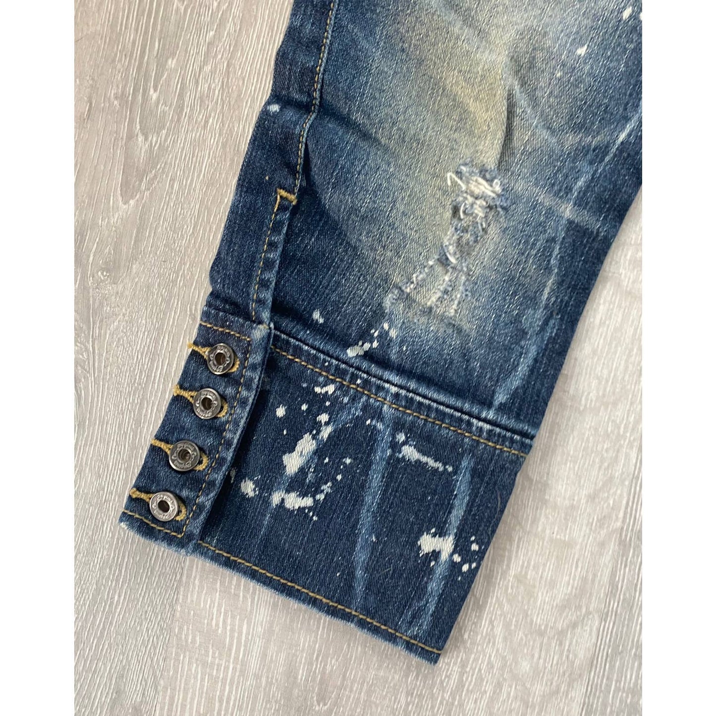 Evisu Japan vintage blue jeans Purple seagull capri