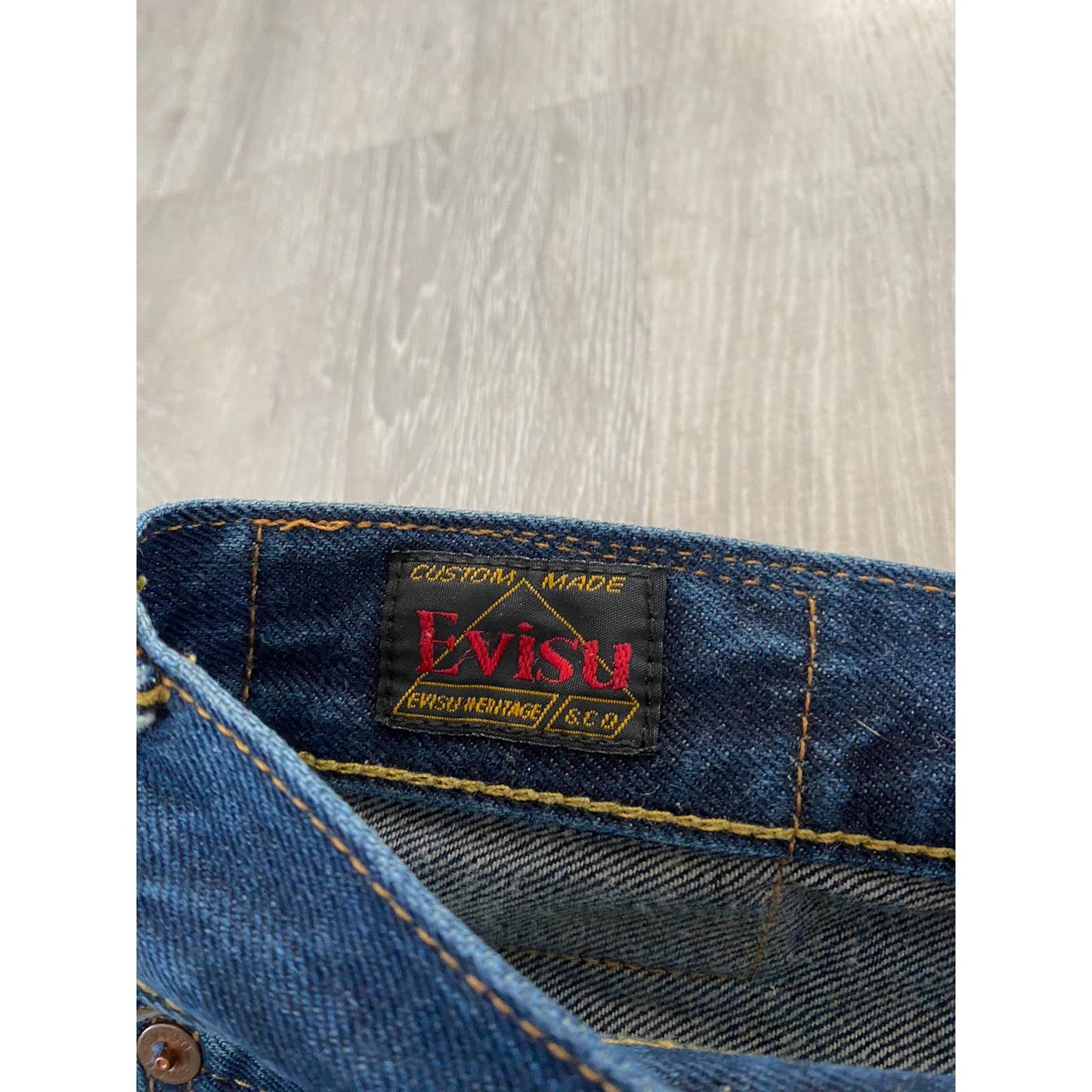Evisu multipocket jeans multicolor vintage selvedge denim