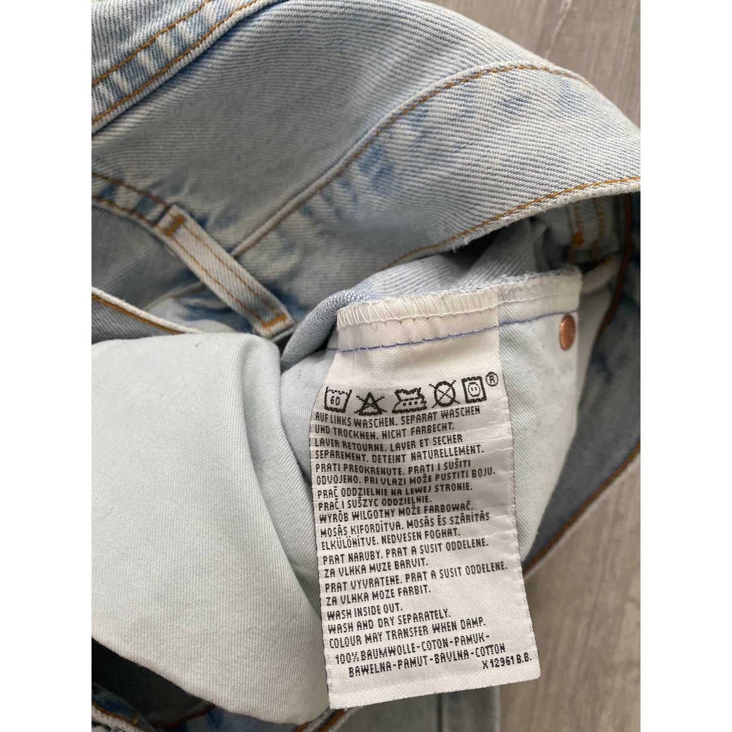 90s Levi’s 615 02 vintage Orange tab baby blue jeans denim