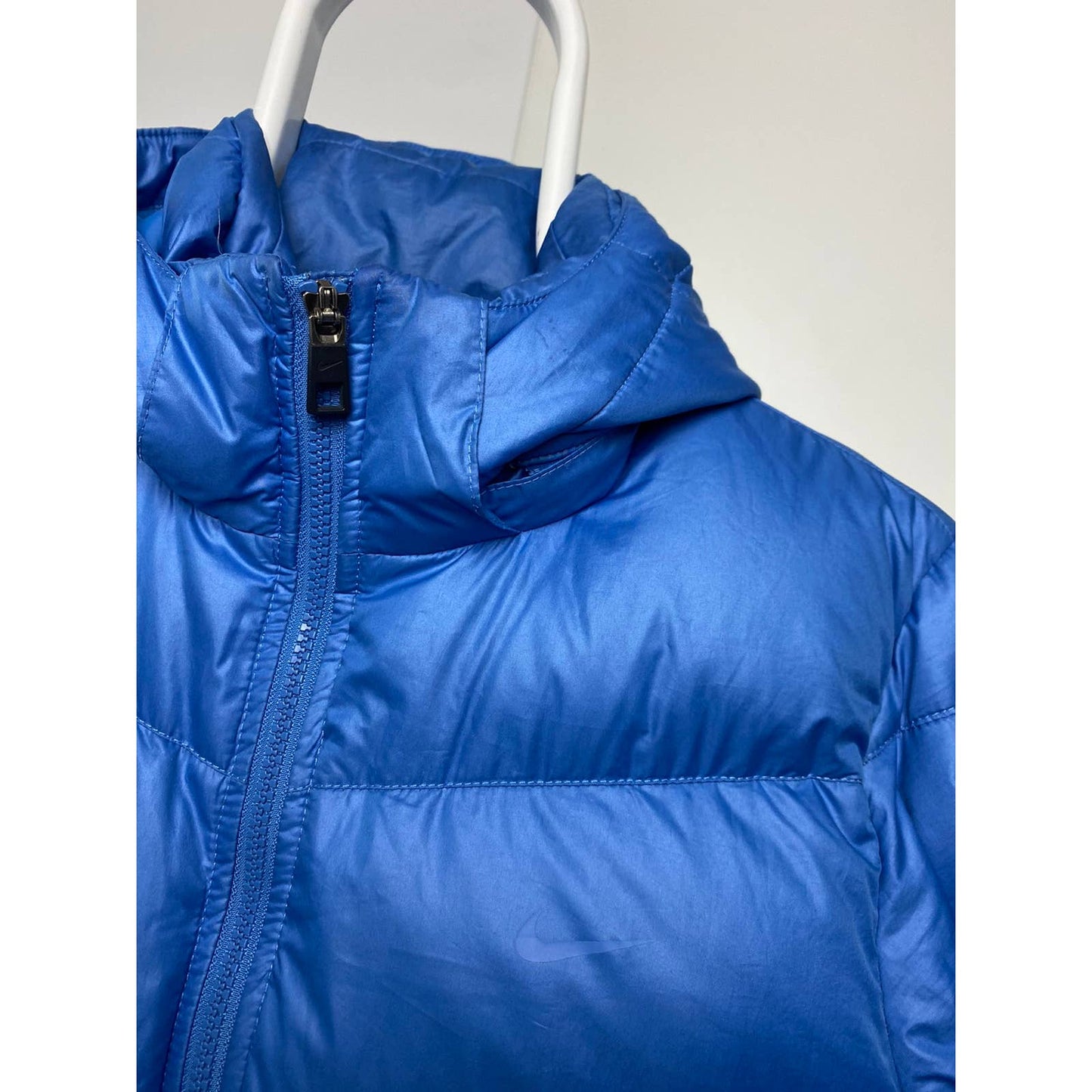 Nike vintage blue puffer jacket small swoosh