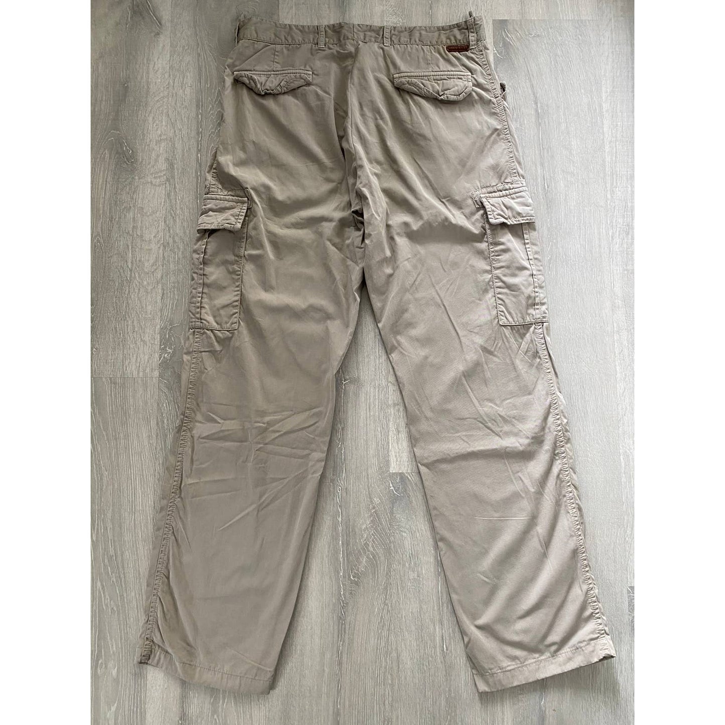 Prada vintage beige cargo technical casual pants