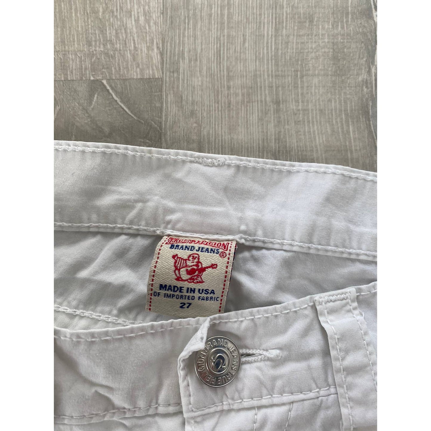 True Religion vintage white jeans denim pants Y2K