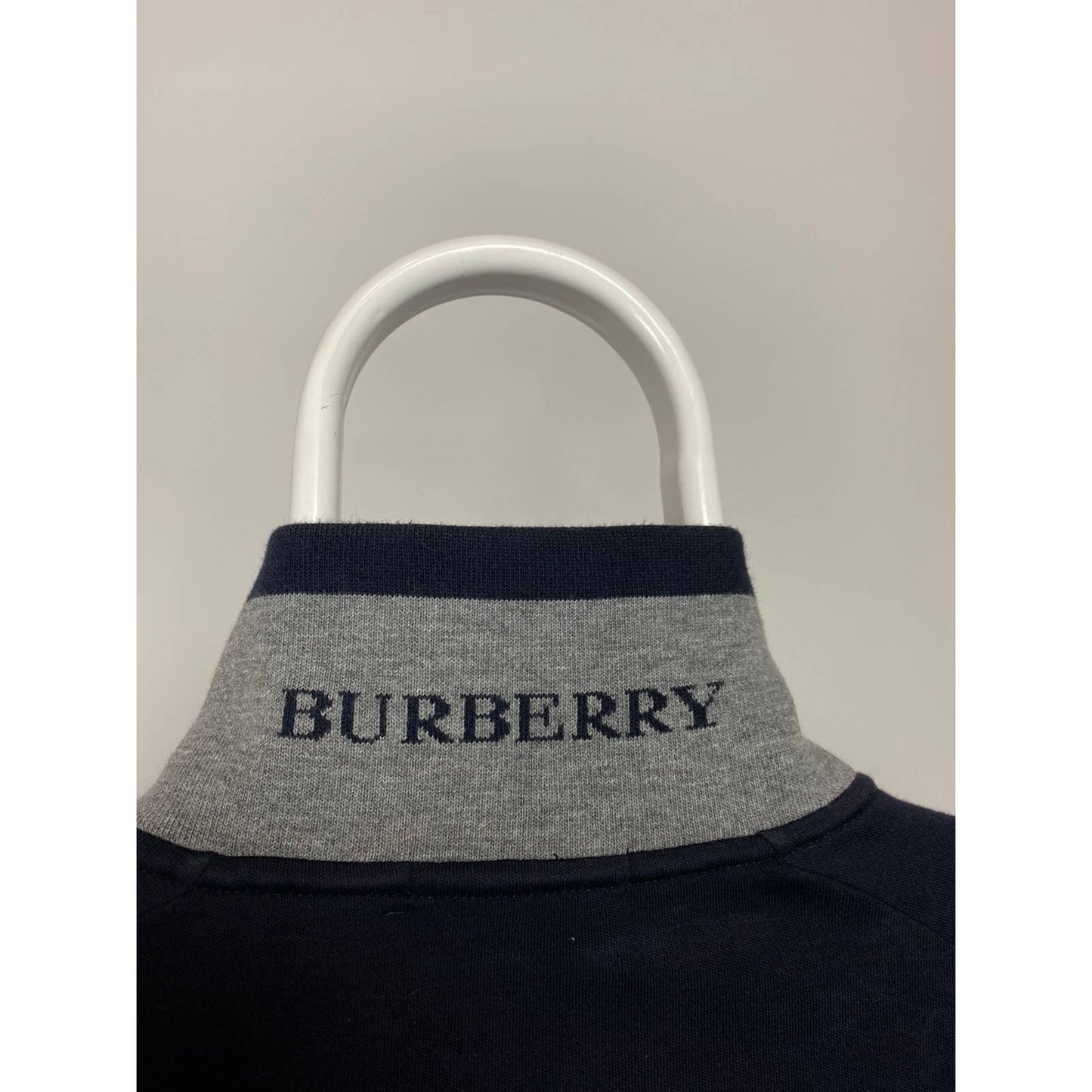 Burberry vintage zip up turtleneck sweatshirt spellout