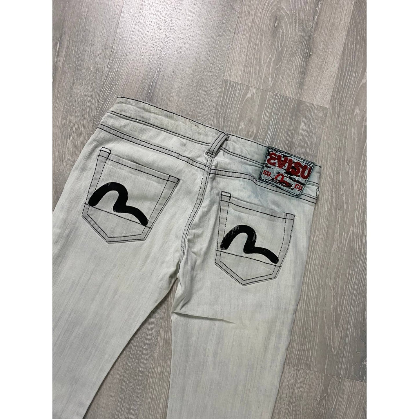 Evisu EU ED vintage grey jeans black seagulls jeans Japan