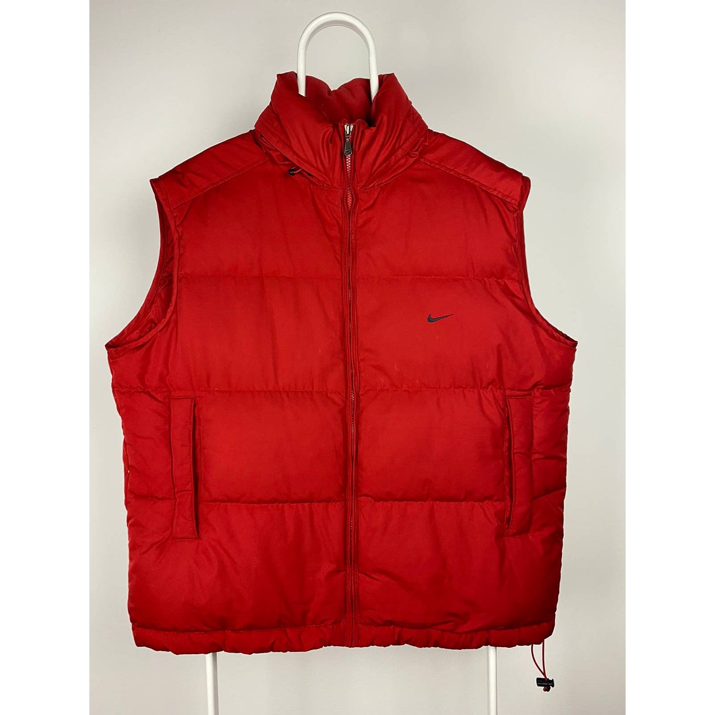 Nike vintage red puffer vest small swoosh duck down 2000s