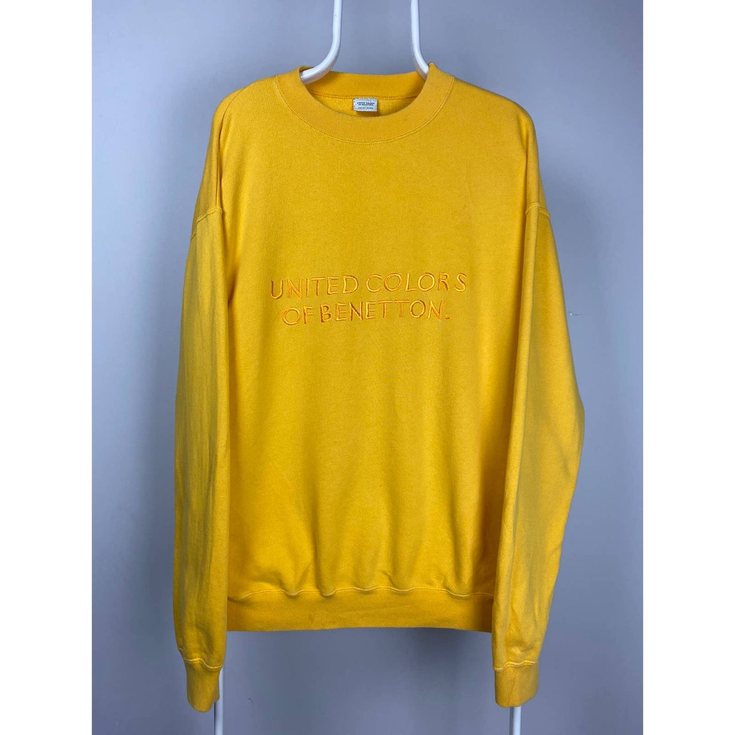 United Colors of Benetton vintage spellout sweatshirt yellow
