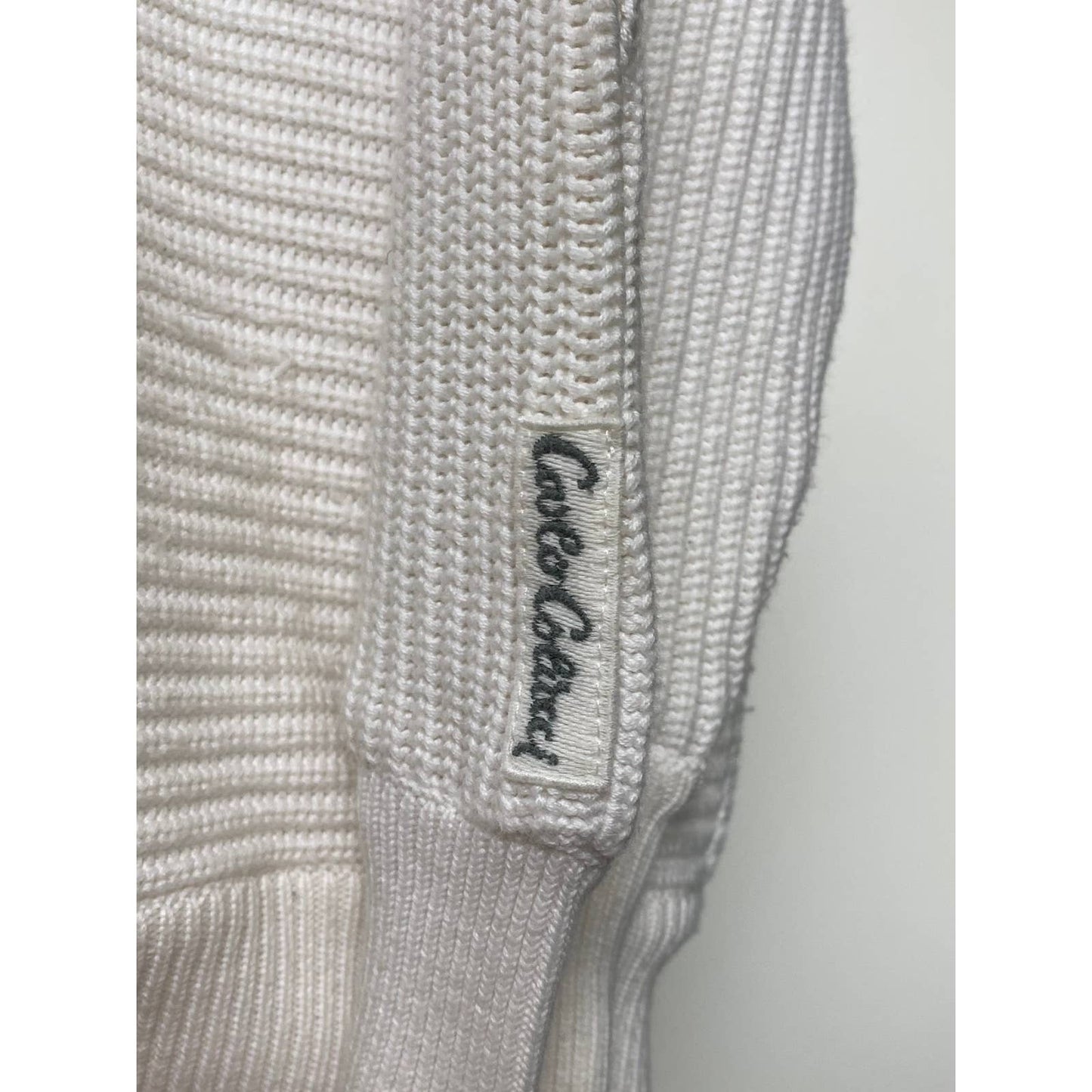 Carlo Colucci vintage white sweater Coogi style vneck