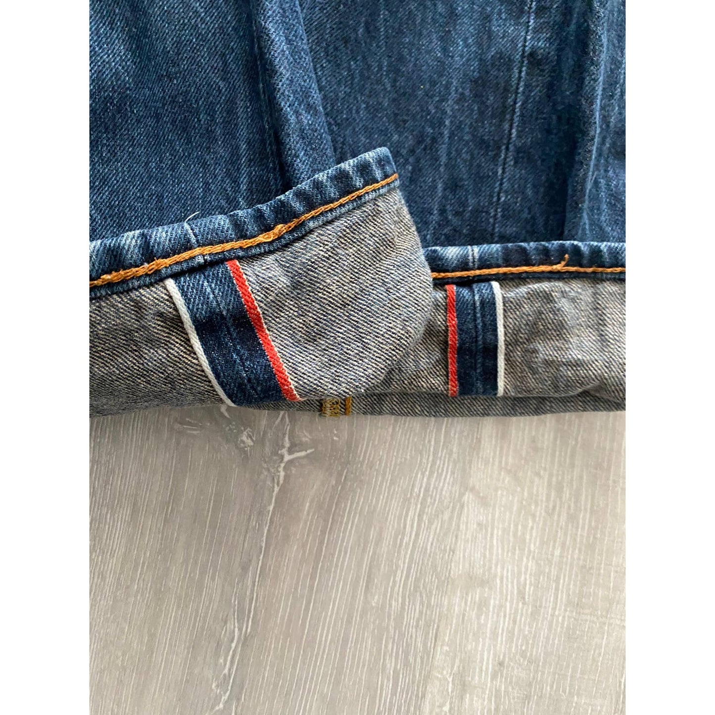 Evisu jeans daicock vintage selvedge navy white big logo