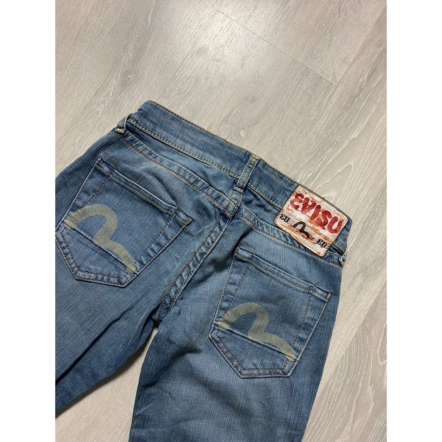 Evisu EU ED vintage blue jeans white seagulls jeans Japan