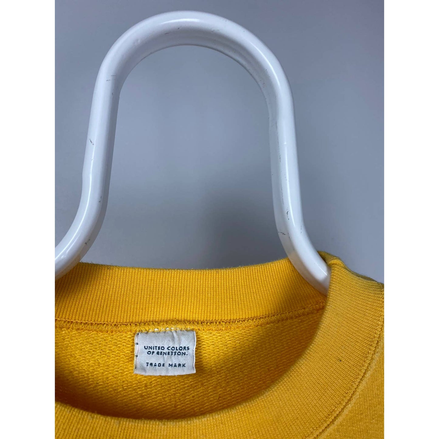 United Colors of Benetton vintage spellout sweatshirt yellow