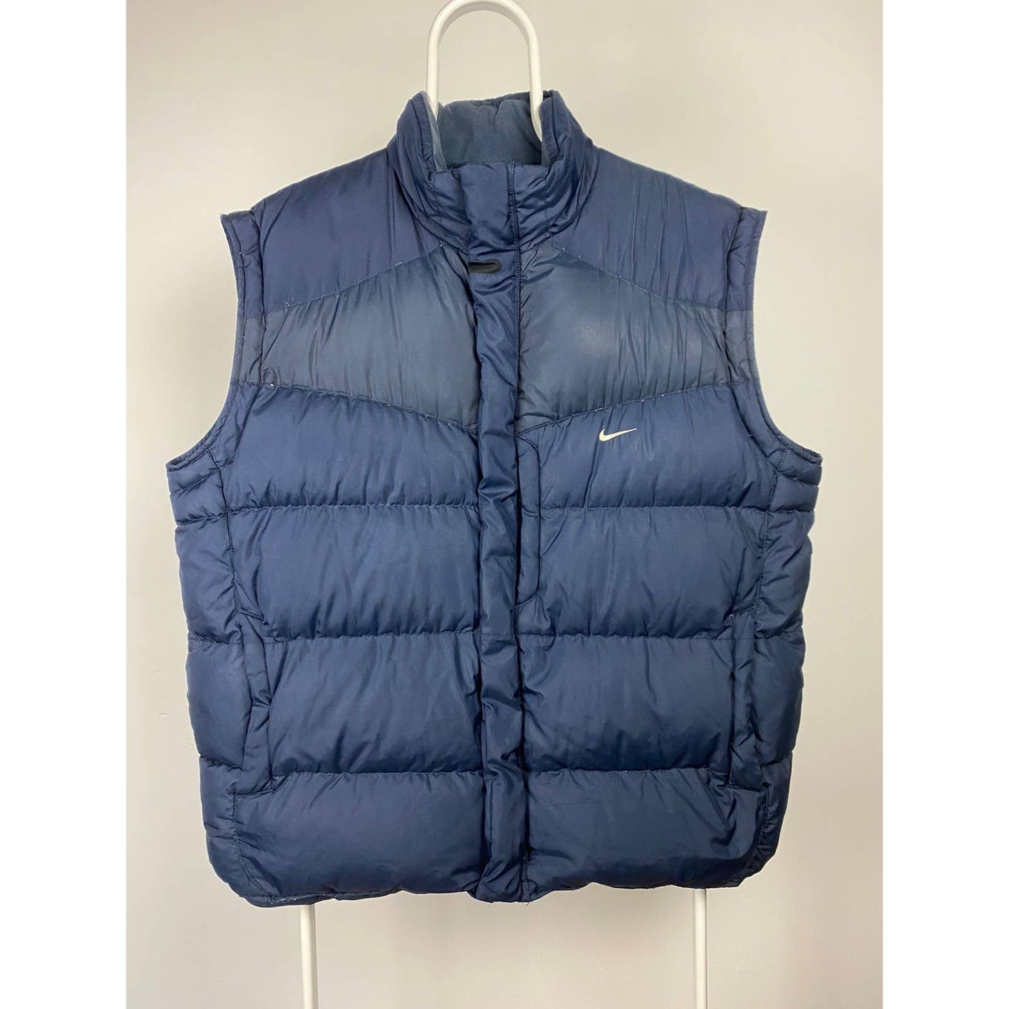 Nike vintage navy puffer vest small swoosh 2000s