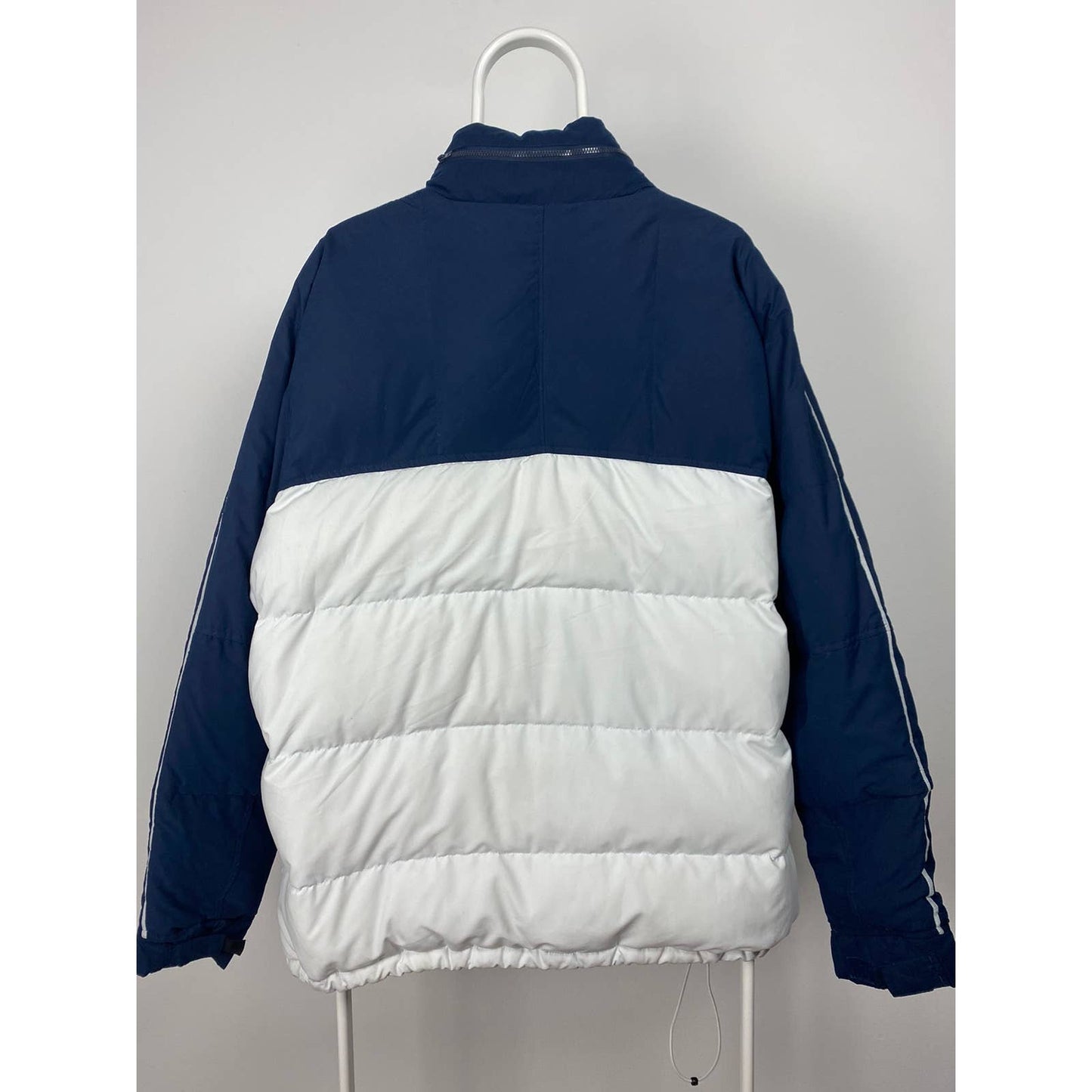 Nike vintage small logo puffer jacket white/navy 2000