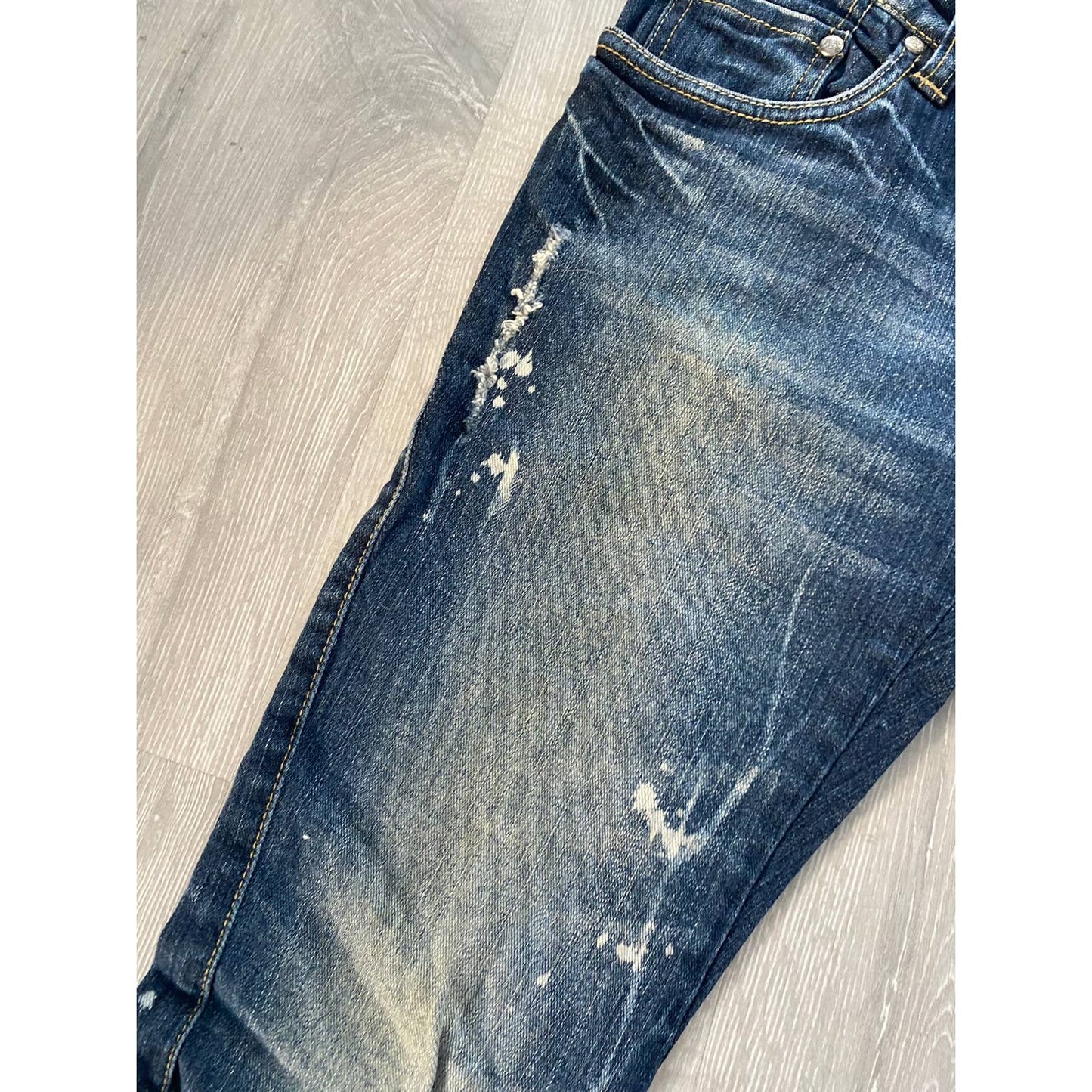 Evisu Japan vintage blue jeans Purple seagull capri