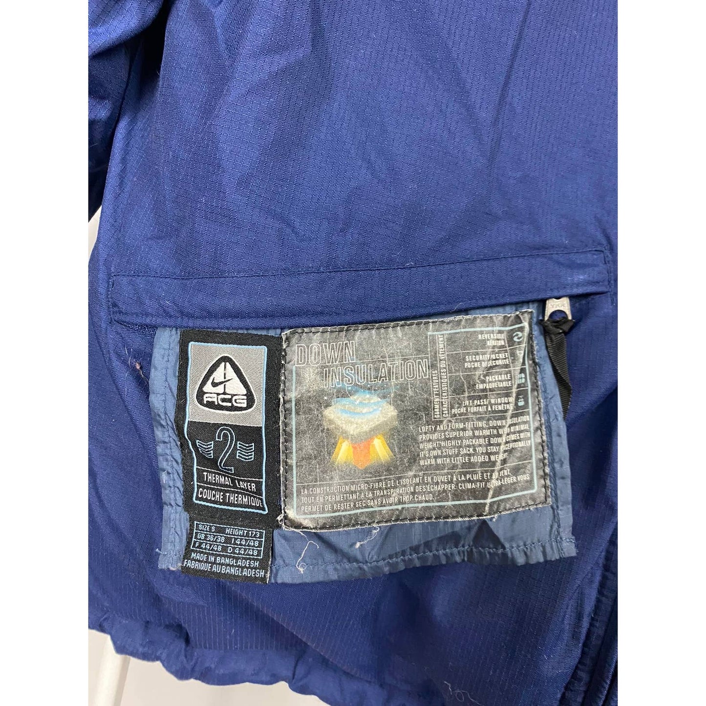 Nike ACG vintage navy reversible puffer jacket