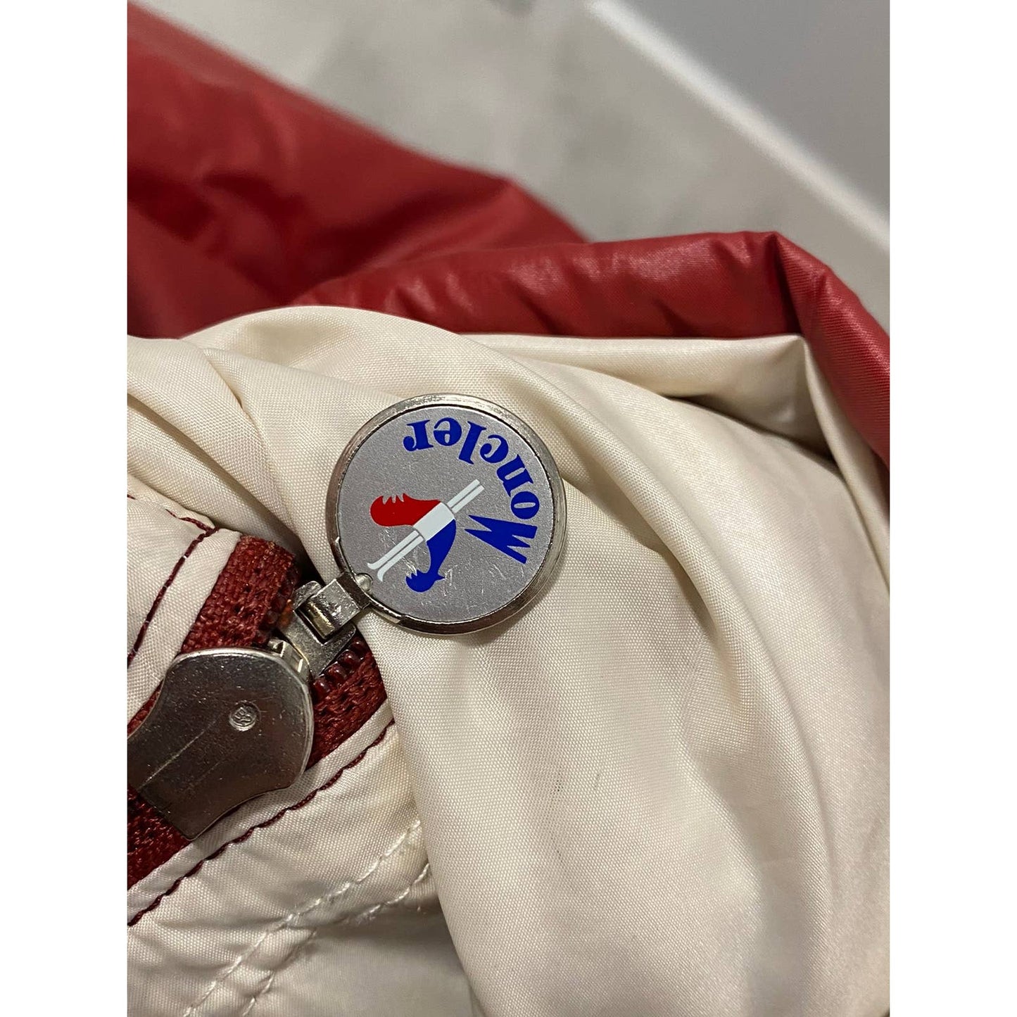 90s Moncler vintage red puffer jacket